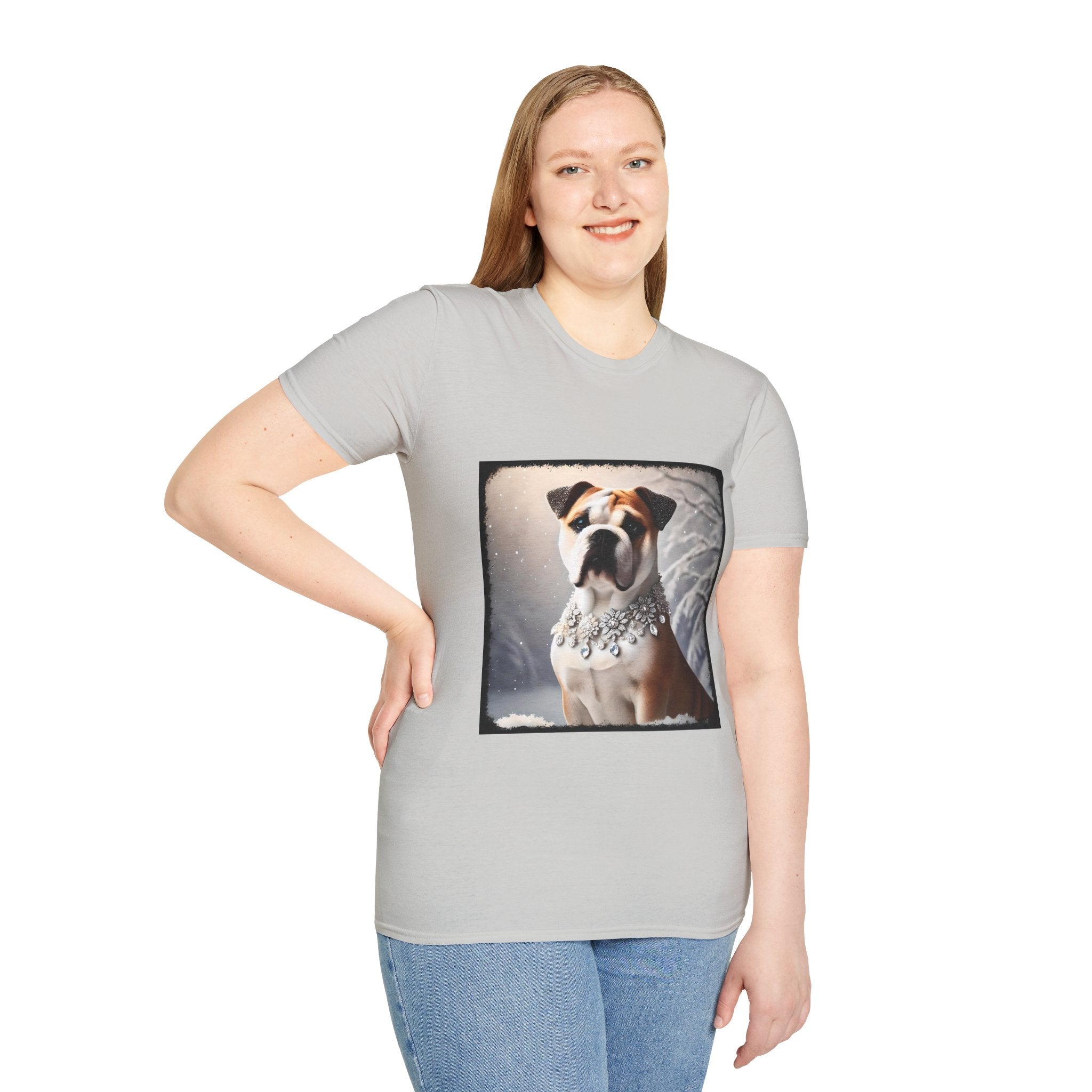 Bulldog Snow Princess Classic | Unisex Dog T-Shirt