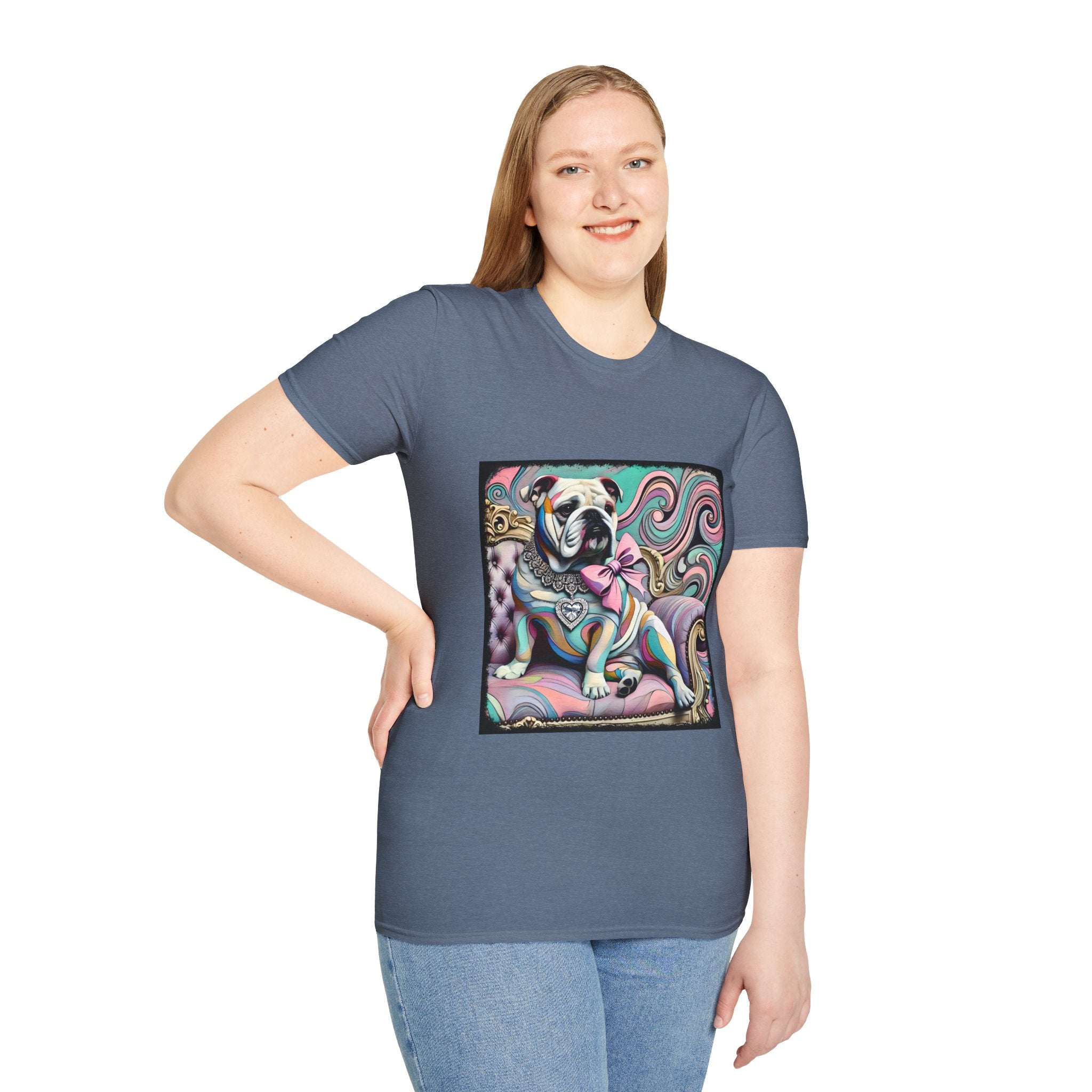 Bulldog Pastel Swirl | Unisex Dog T-Shirt