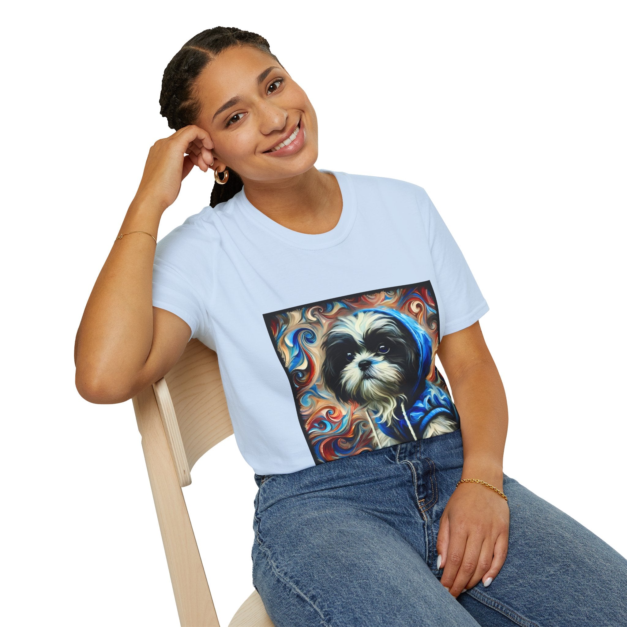 Shih Tzu Street Swirl | Unisex Dog T-Shirt