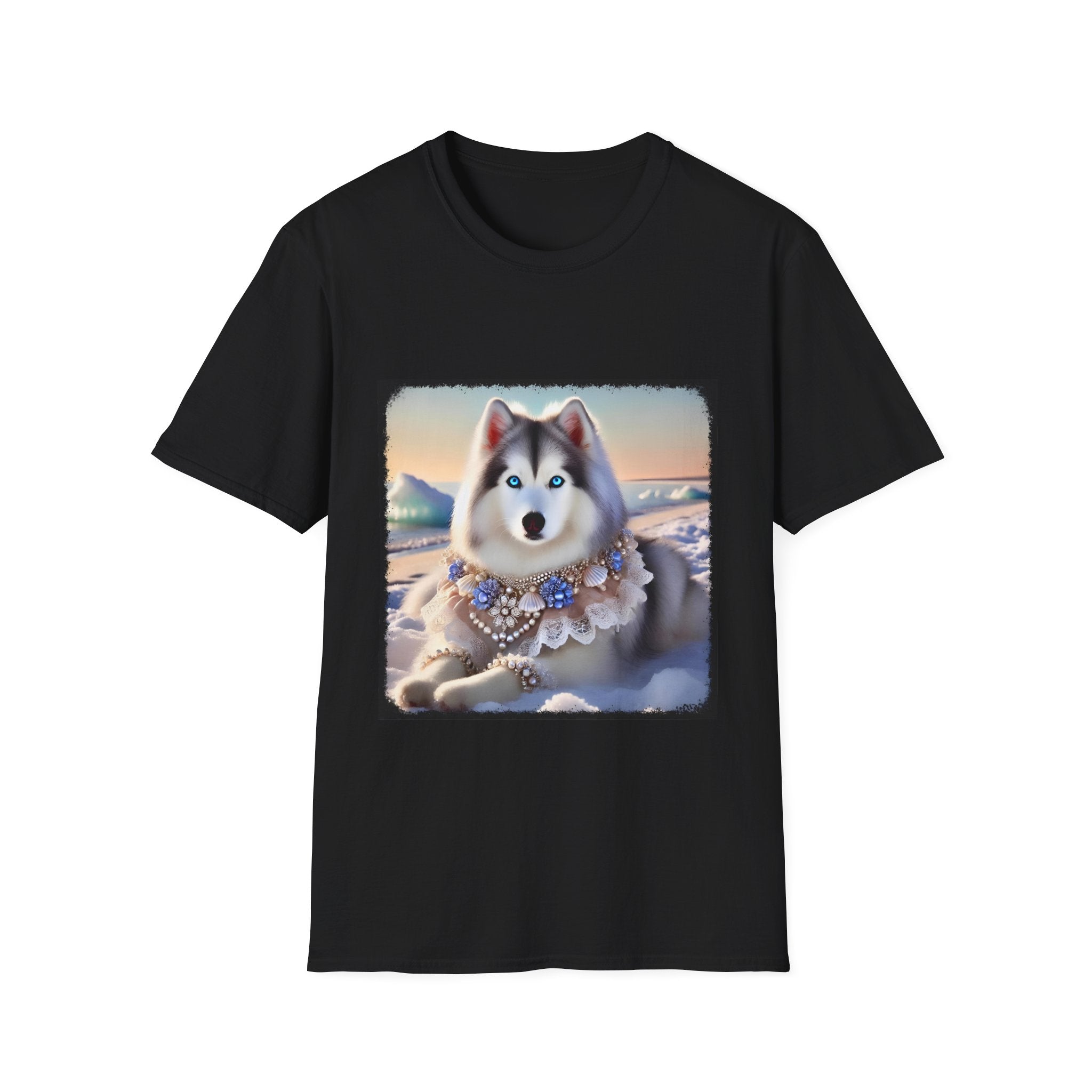 Unisex Siberian Husky Snow Princess graphic tee