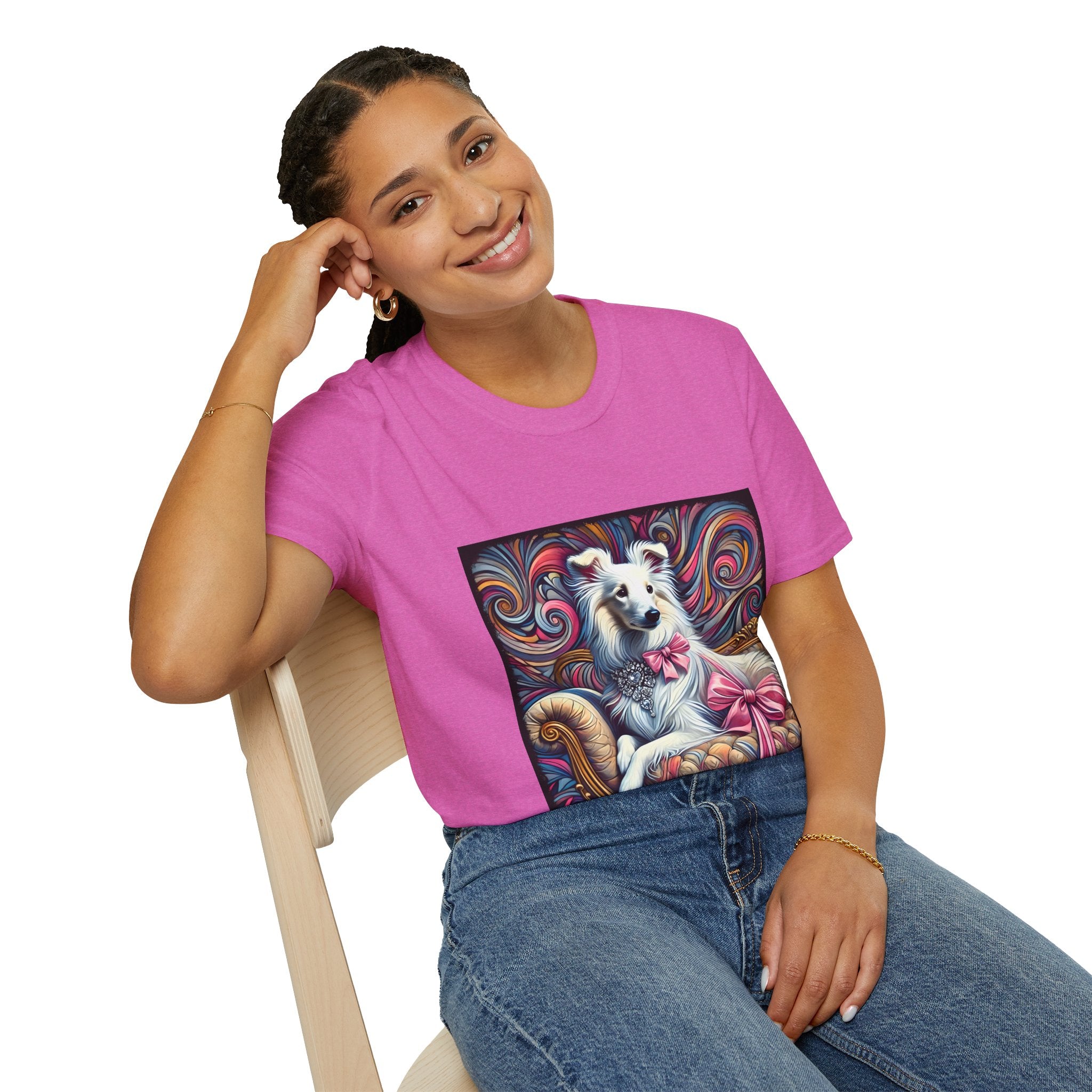 Collie Pink Princess Swirl | Unisex Dog T-Shirt