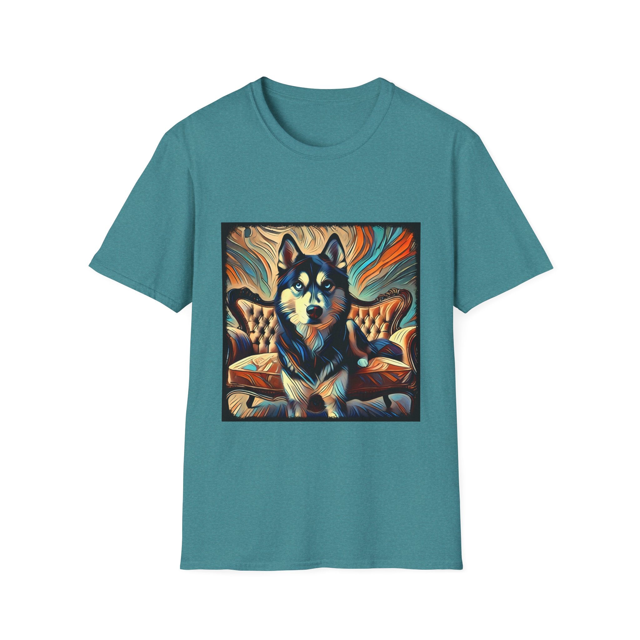 Siberian Husky Teal Classic | Unisex Dog T-Shirt