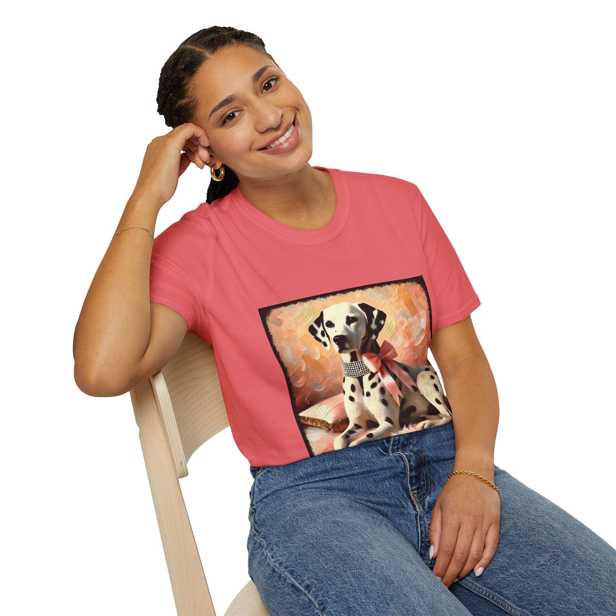 Dalmatian Diamond Bow Classic | Unisex Dog T-Shirt