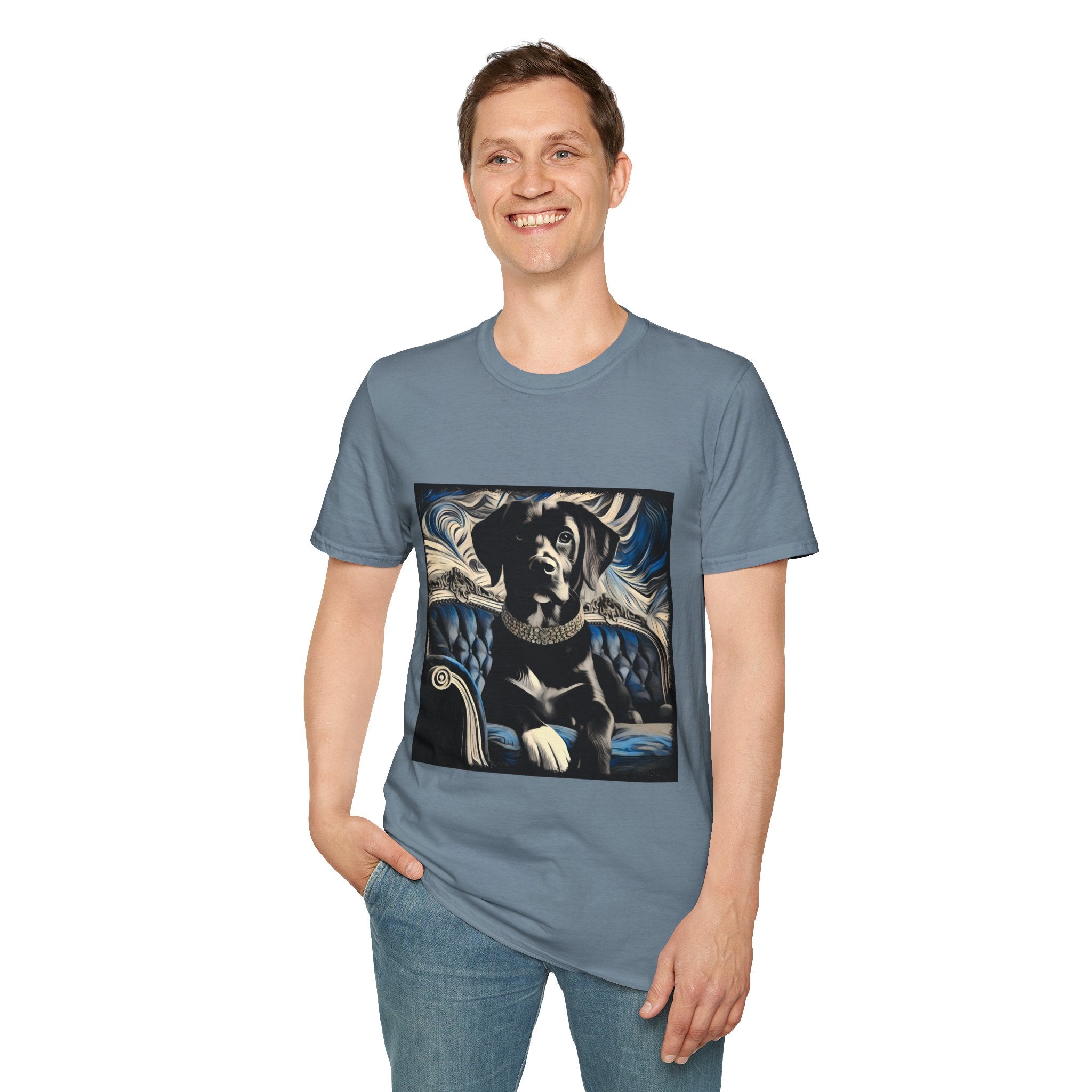 Labrador Retriever Blue and Black Swirl | Unisex Dog T-Shirt