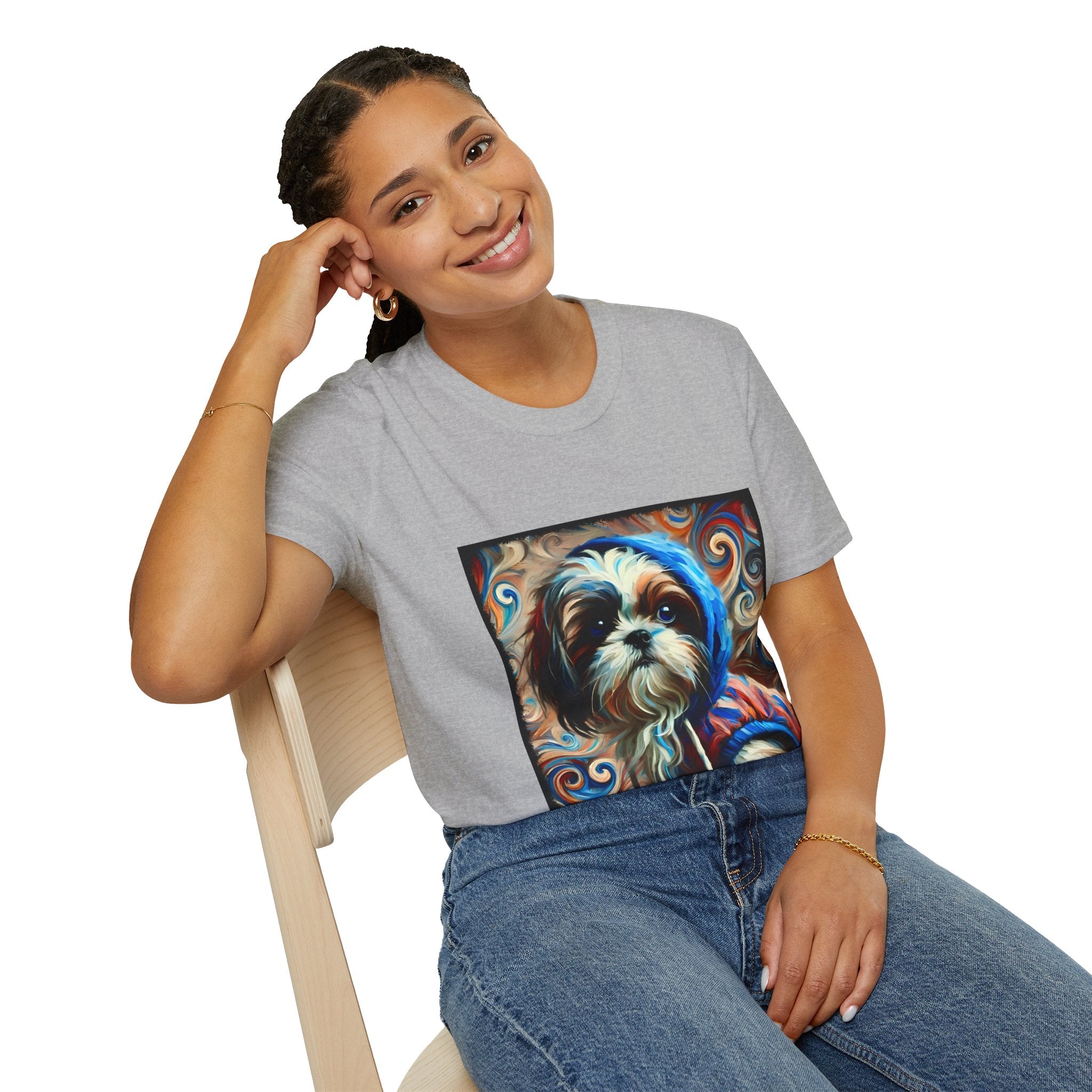 Shih Tzu Lowkey Swirl | Unisex Dog T-Shirt
