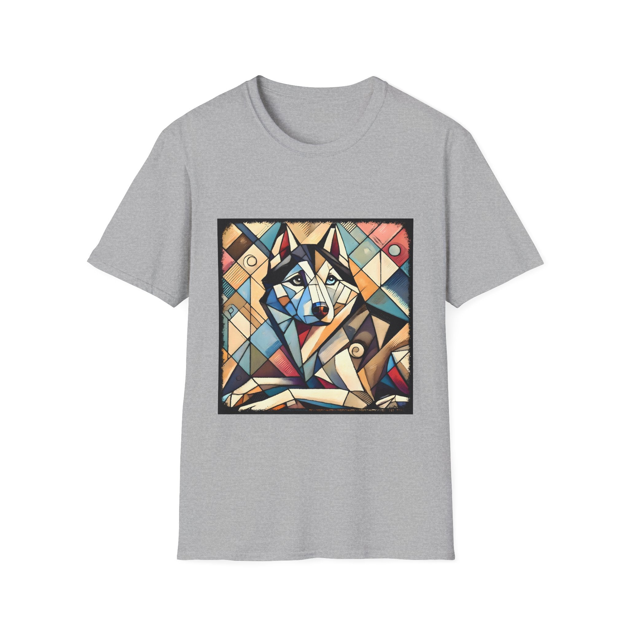 Siberian Husky Glass Geometric | Unisex Dog T-Shirt
