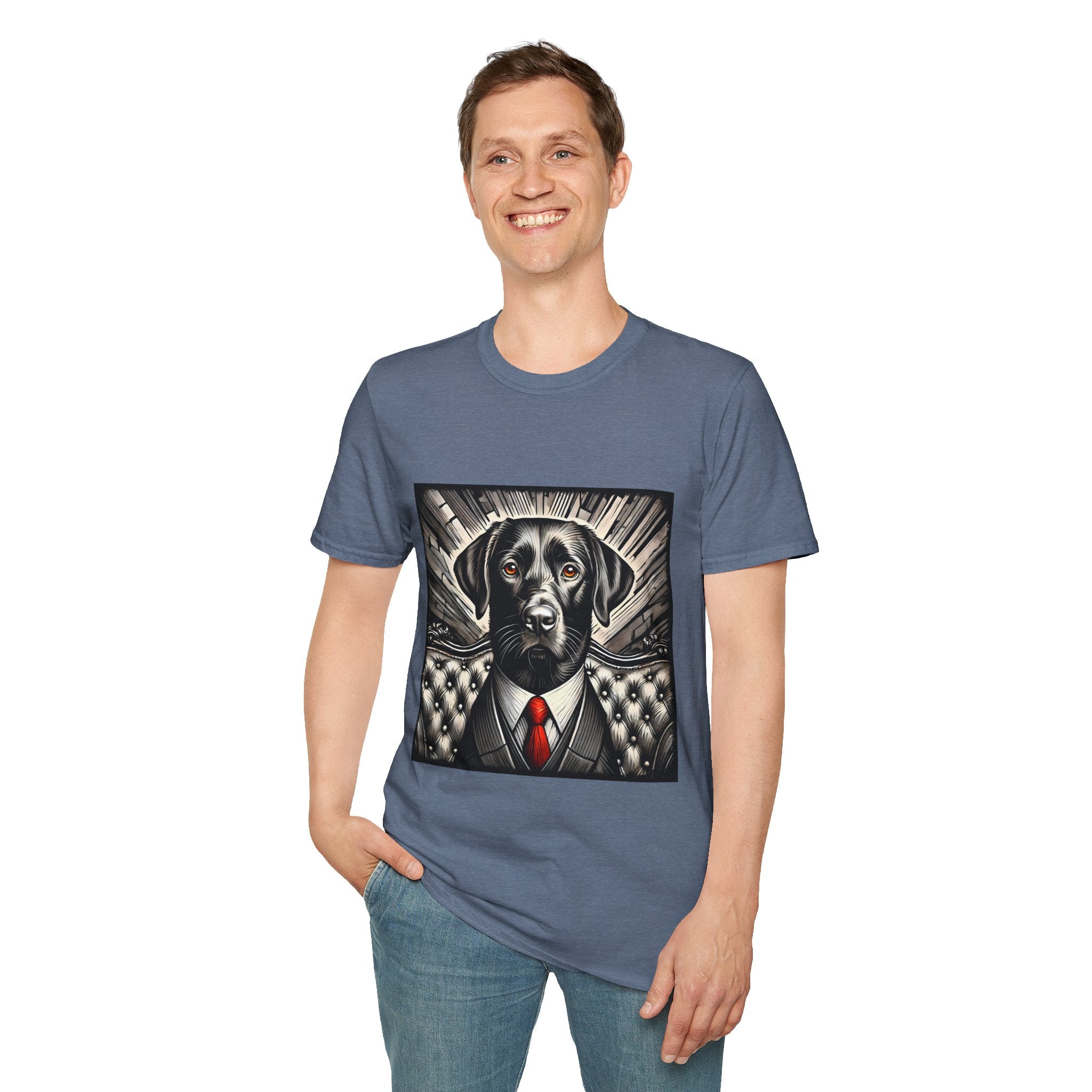 Labrador Retriever B&W Bold Red Tie | Unisex Dog T-Shirt