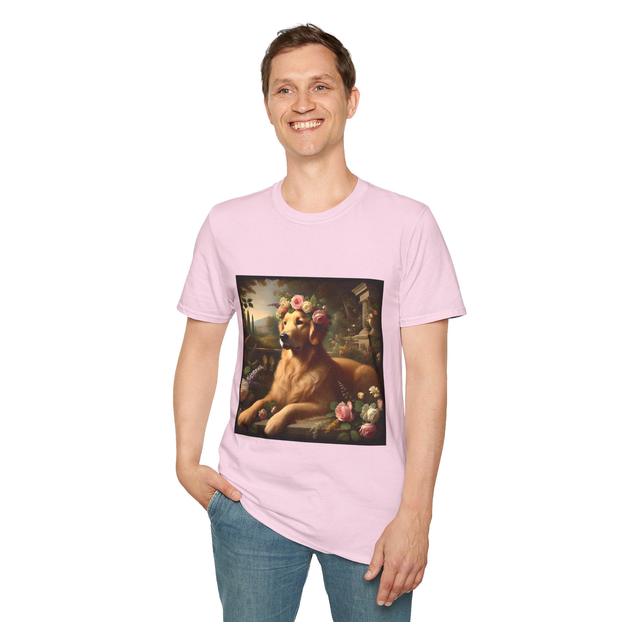 Golden Retriever Botanical Beauty | Unisex Dog T-Shirt