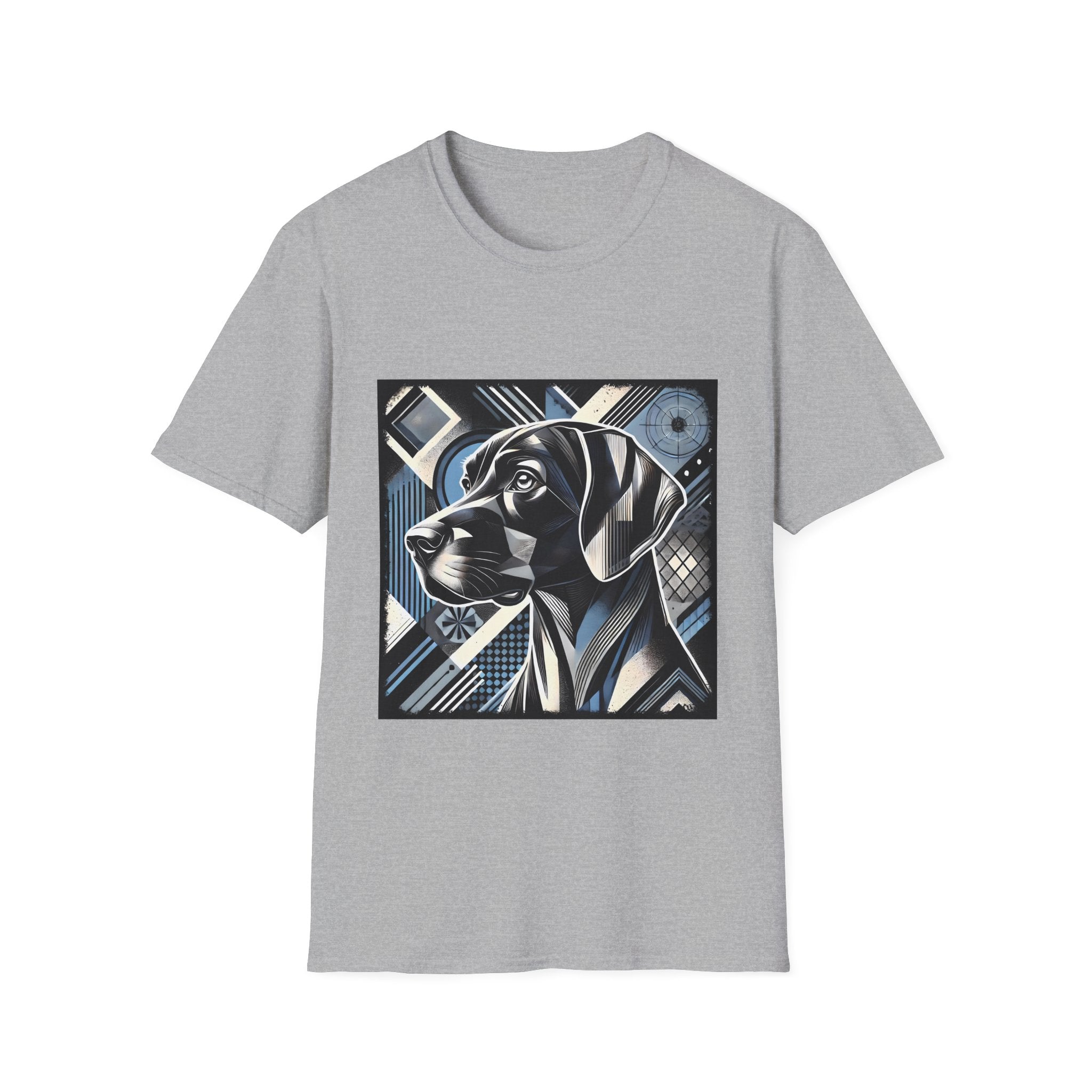 German Shorthaired Pointer Blue Geometric | Unisex Dog T-Shirt
