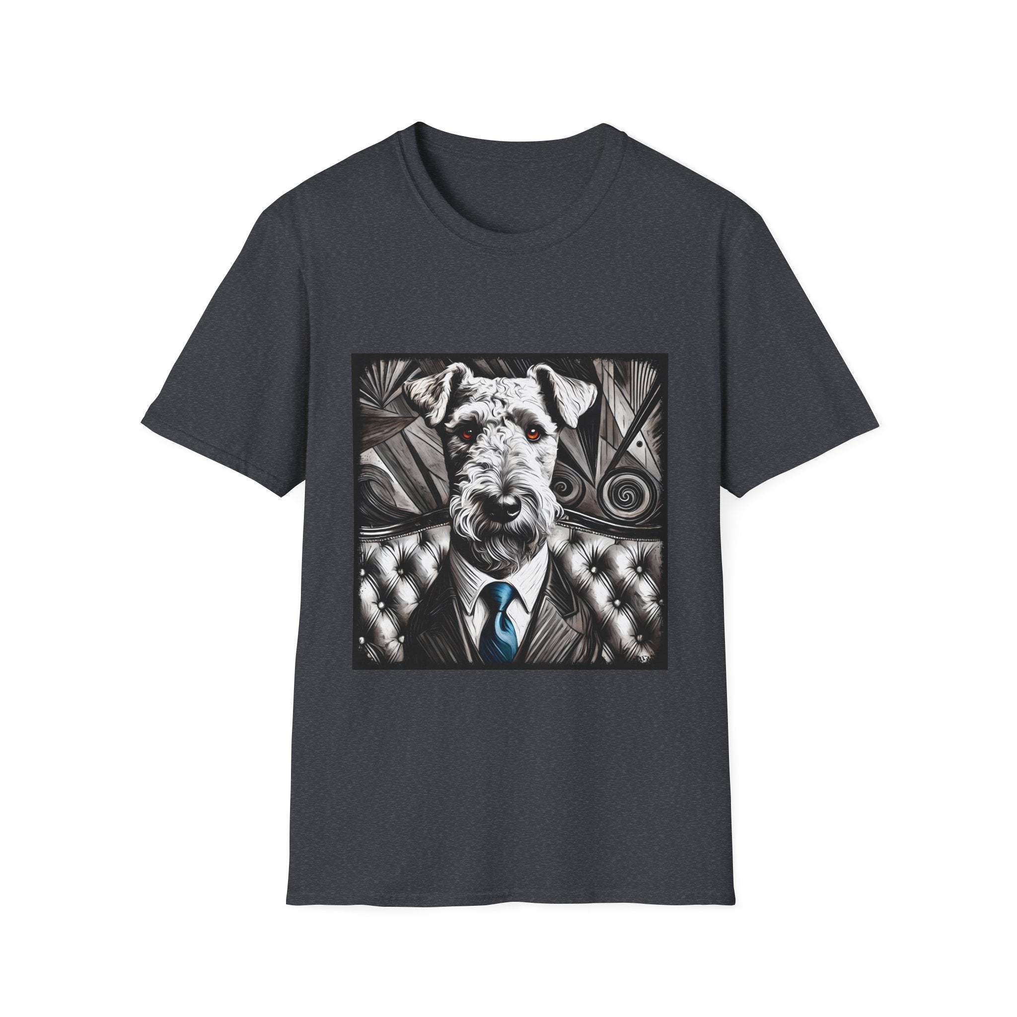 Airedale Terrier B&W Bold Eyes | Unisex Dog T-Shirt