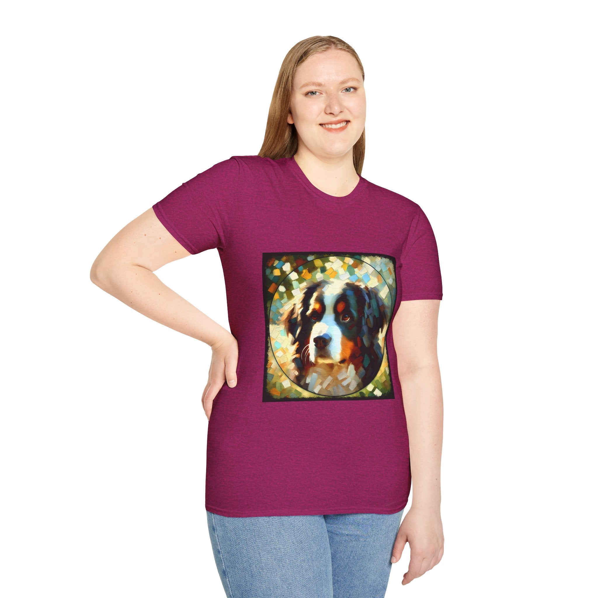 Bernese Mountain Dog Pixel Classic | Unisex Dog T-Shirt