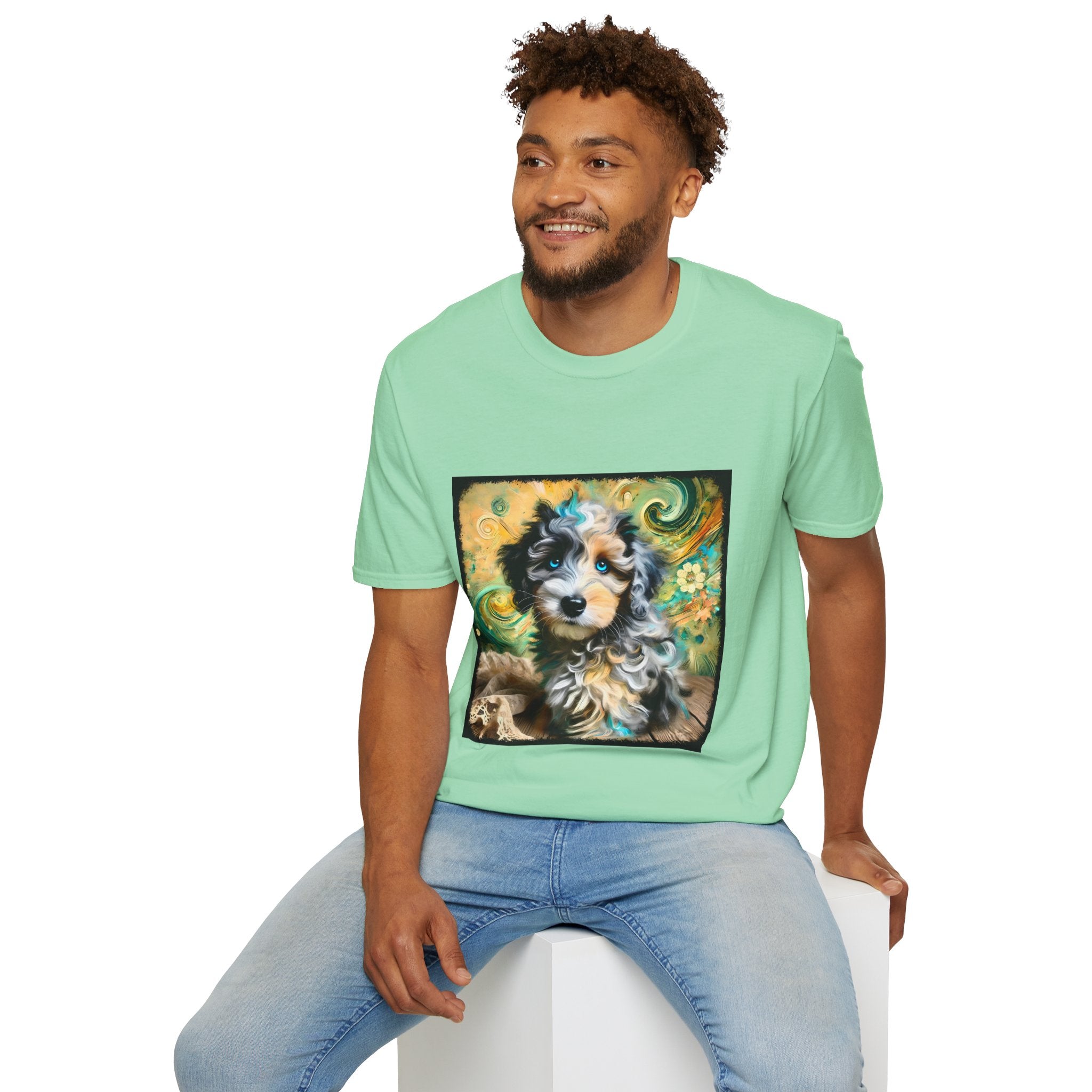 Aussiedoodle Emerald Swirl | Unisex Dog T-Shirt