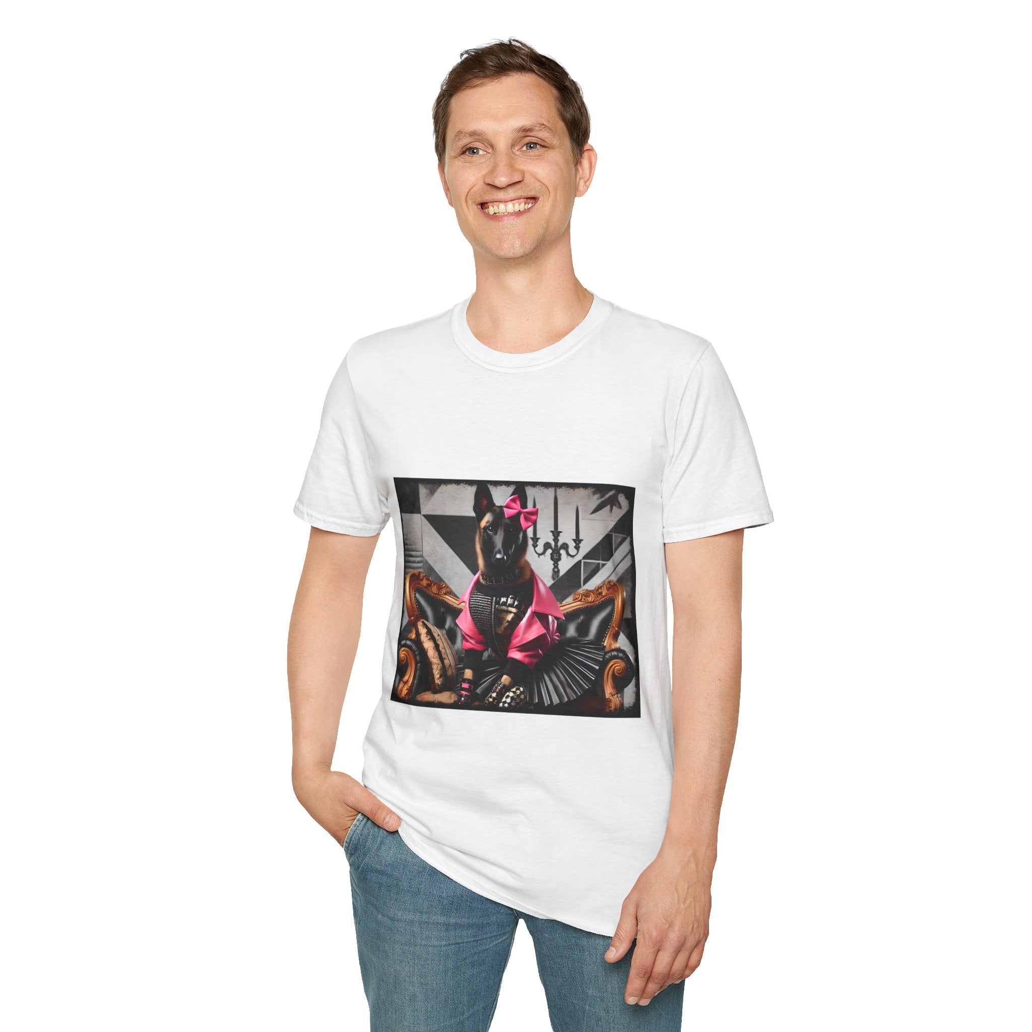 Belgian Malinois Pink Rocker | Unisex Dog T-Shirt