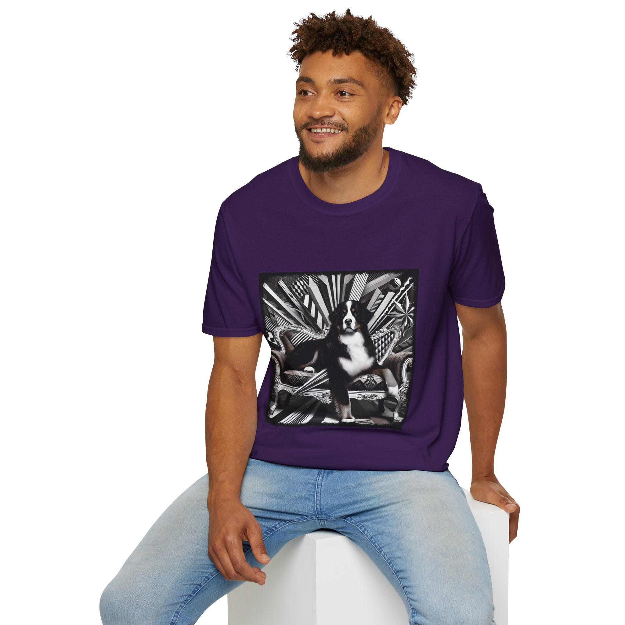 Bernese Mountain Dog B&W Bold | Unisex Dog T-Shirt