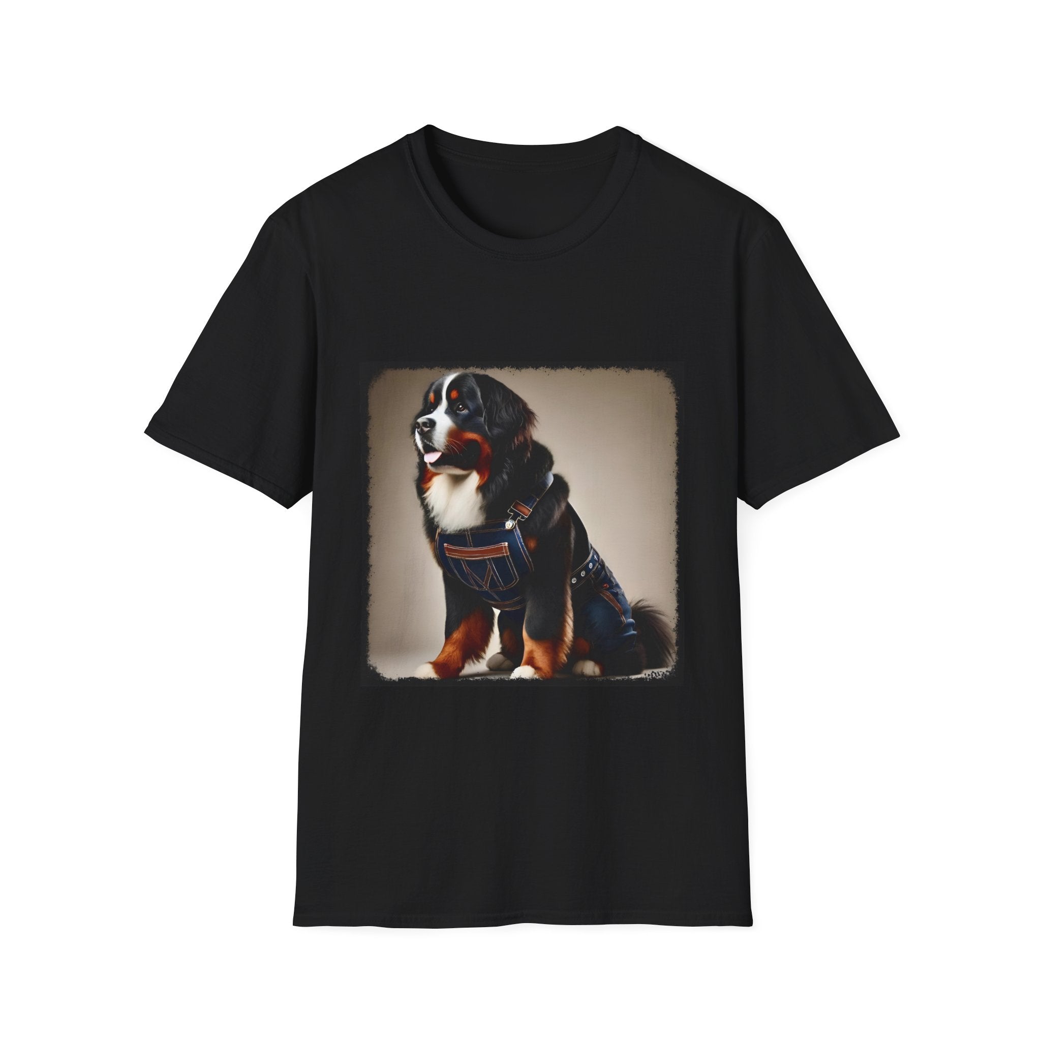 Bernese Mountain Dog Denim Darling | Unisex Dog T-Shirt
