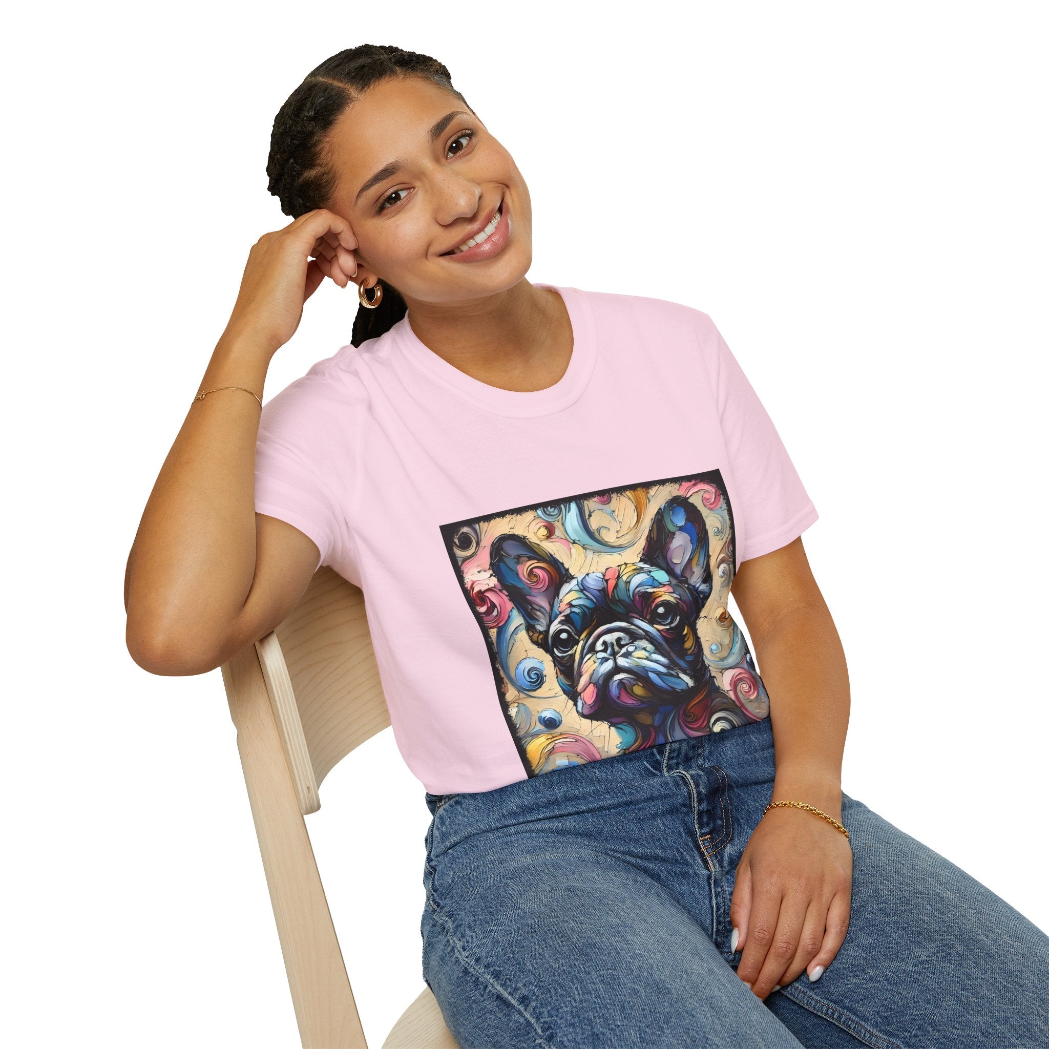 French Bulldog Pastel Swirl | Unisex Dog T-Shirt