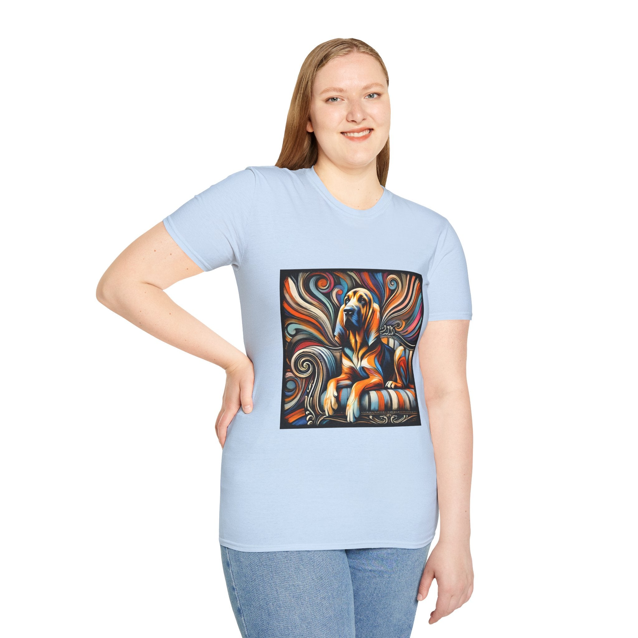 Bloodhound Fancy Swirl | Unisex Dog T-Shirt