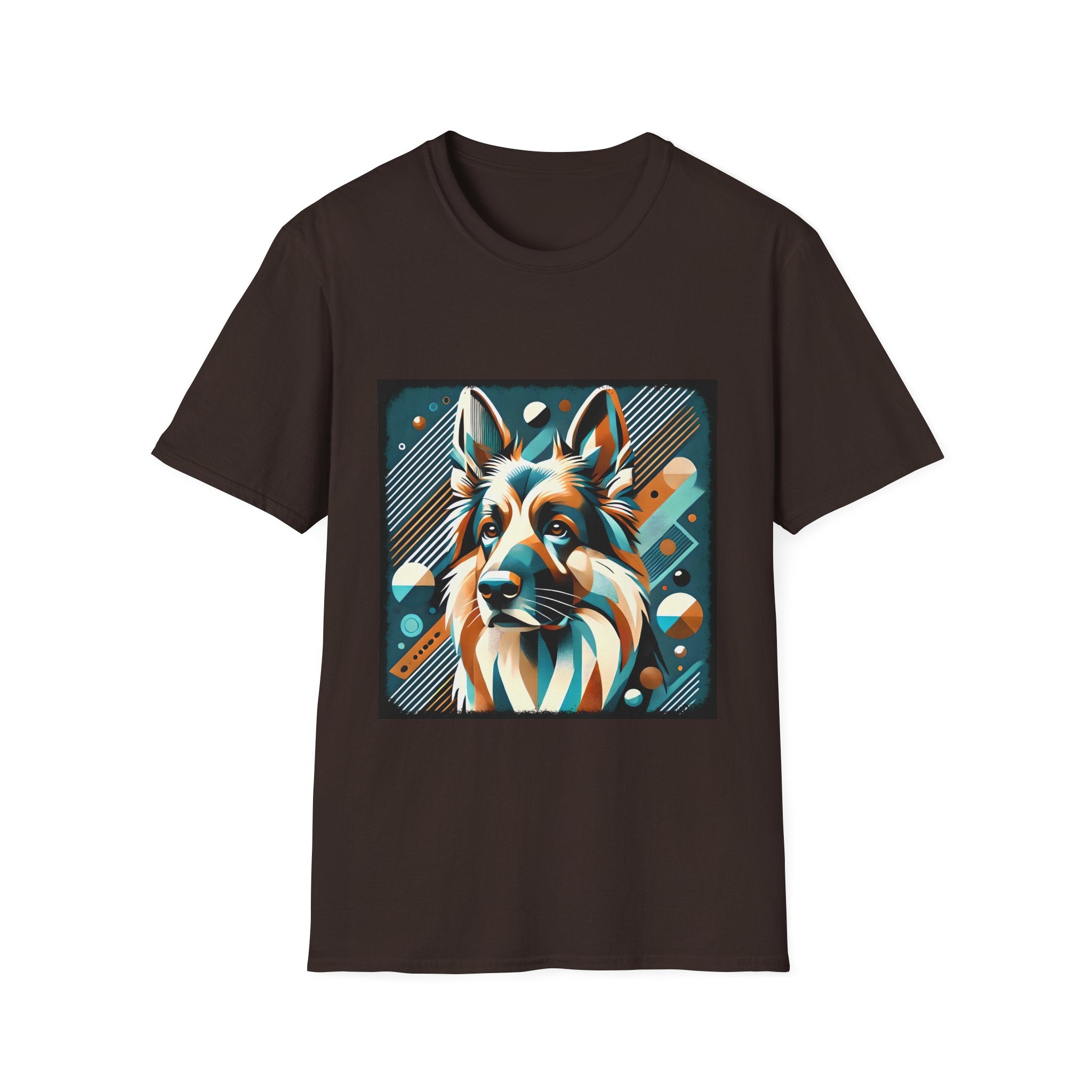 German Shepherd Vibrant Geometric | Unisex Dog T-Shirt