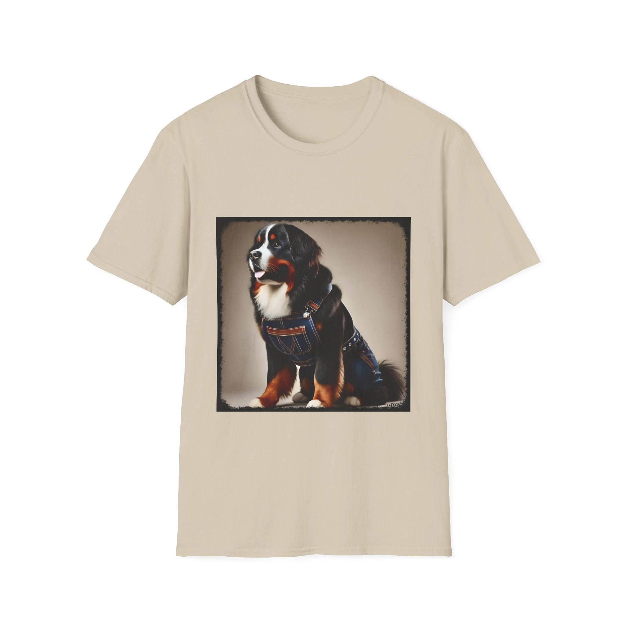 Bernese Mountain Dog Denim Darling | Unisex Dog T-Shirt