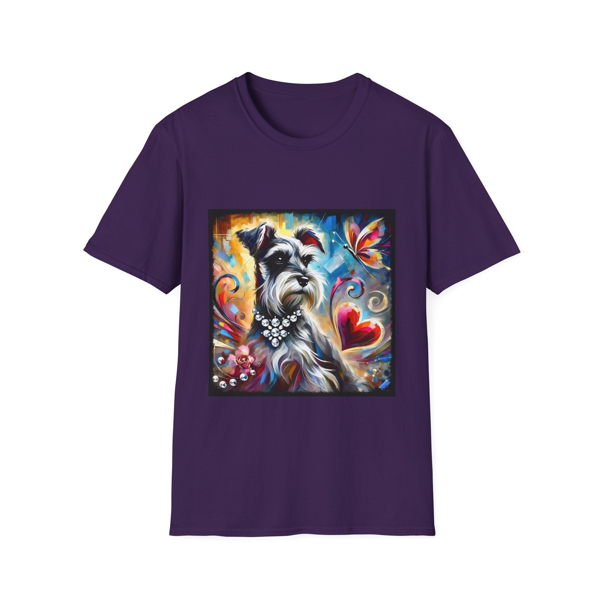 Schnauzer Bold Butterfly Classic | Unisex Dog T-Shirt