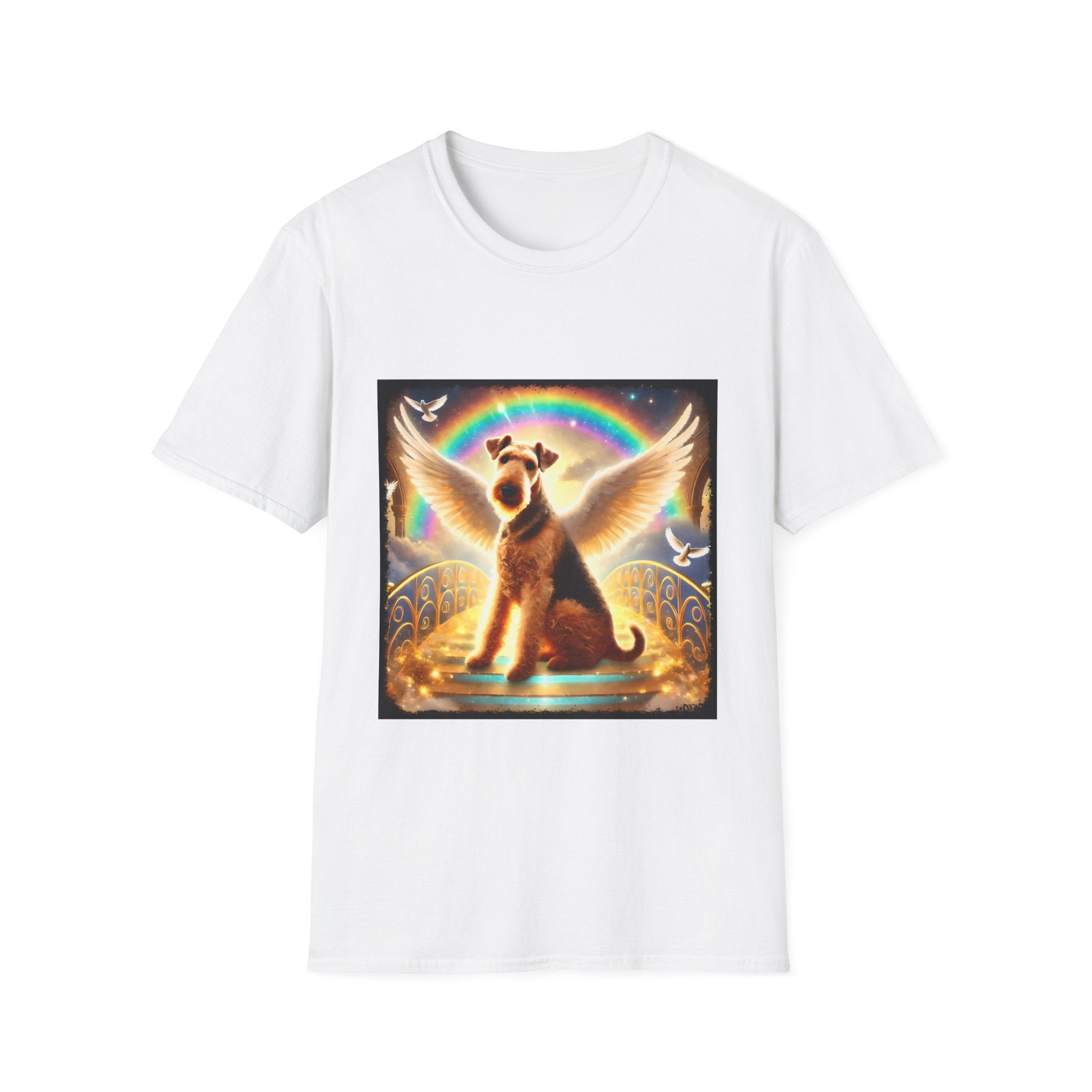Airedale Terrier Rainbow Bridge | Unisex Dog T-Shirt