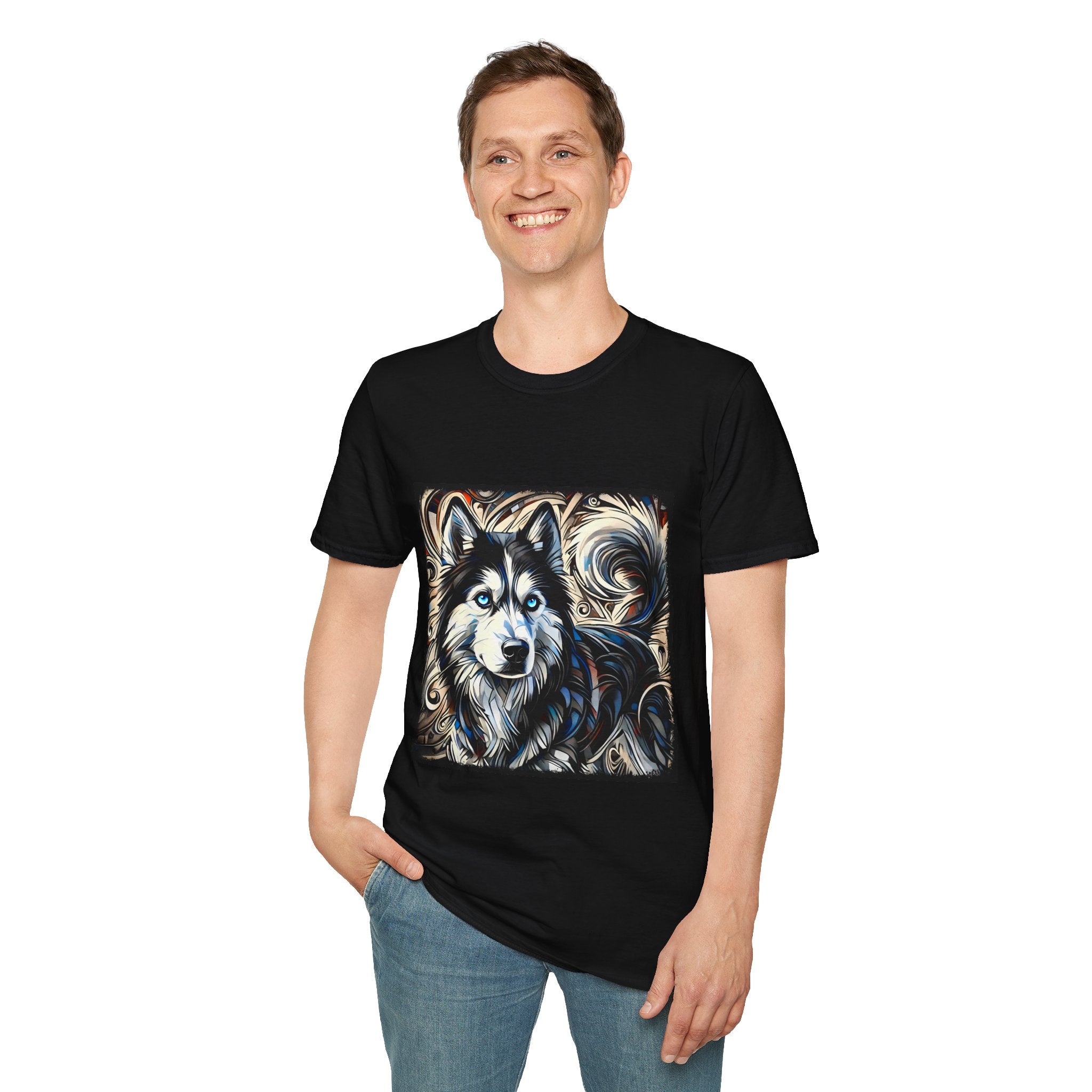 Siberian Husky Ice Swirl | Unisex Dog T-Shirt