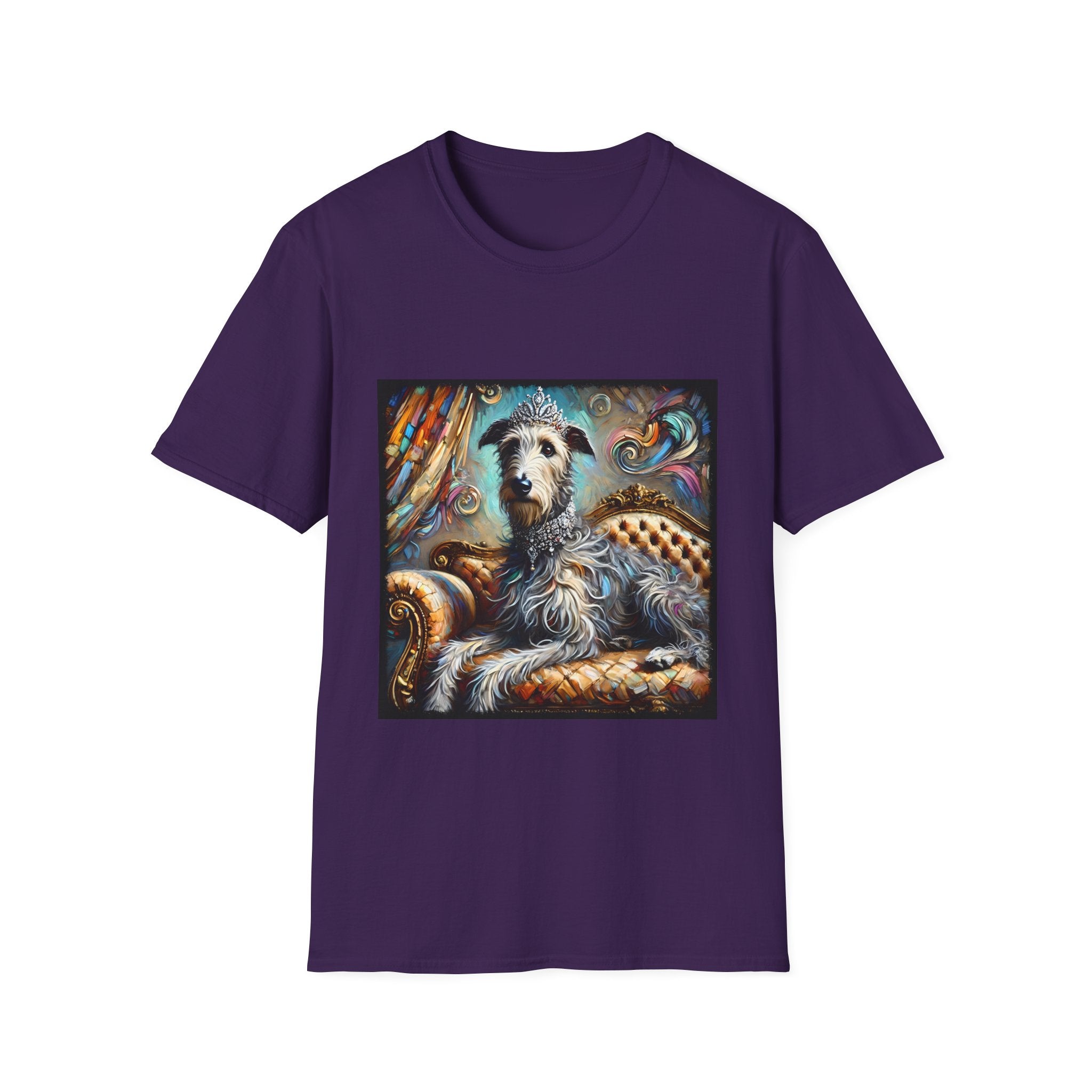 Irish Wolfhound Diamond Diva Swirl | Unisex Softstyle T-Shirt