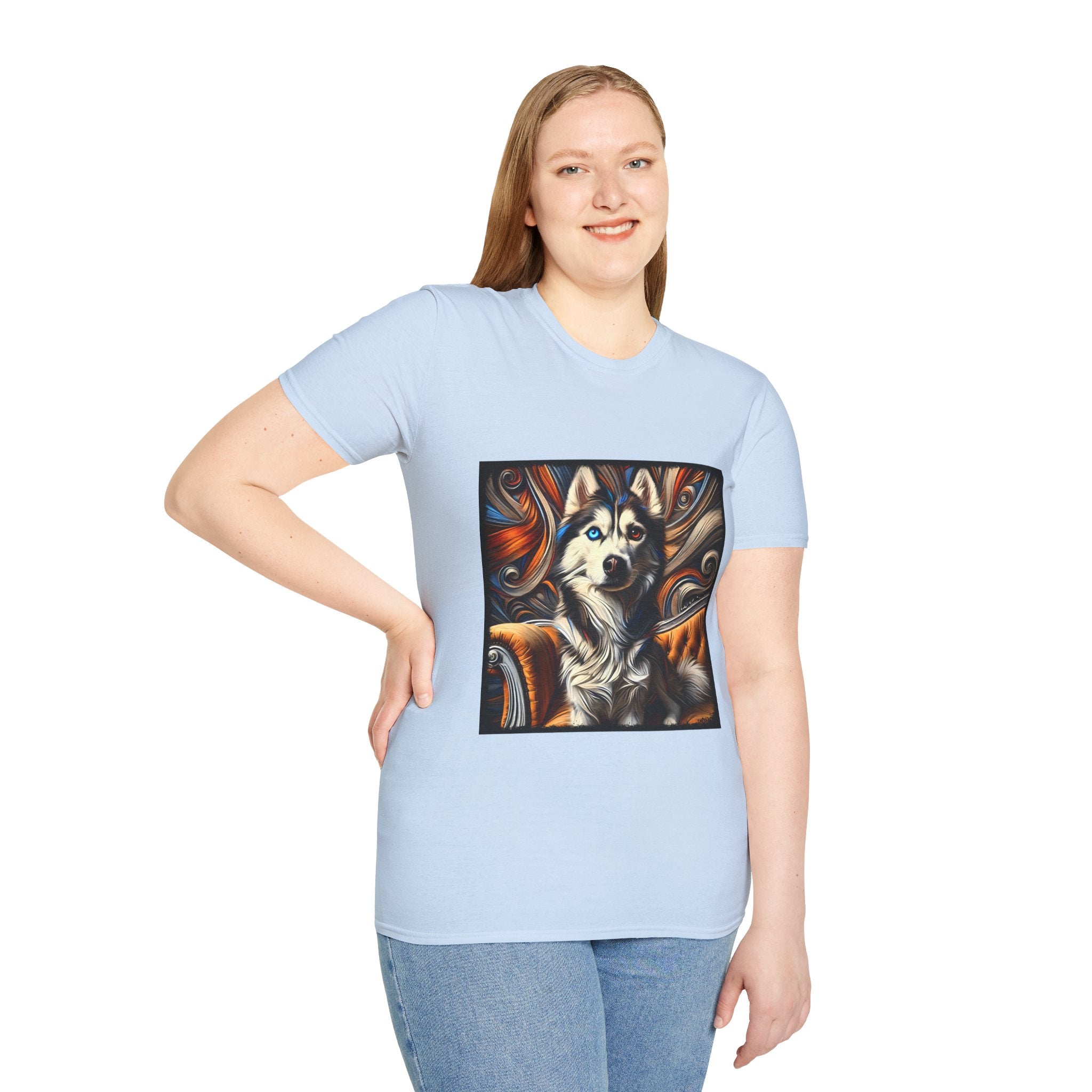 Siberian Husky Bold Swirl  | Unisex Dog T-Shirt