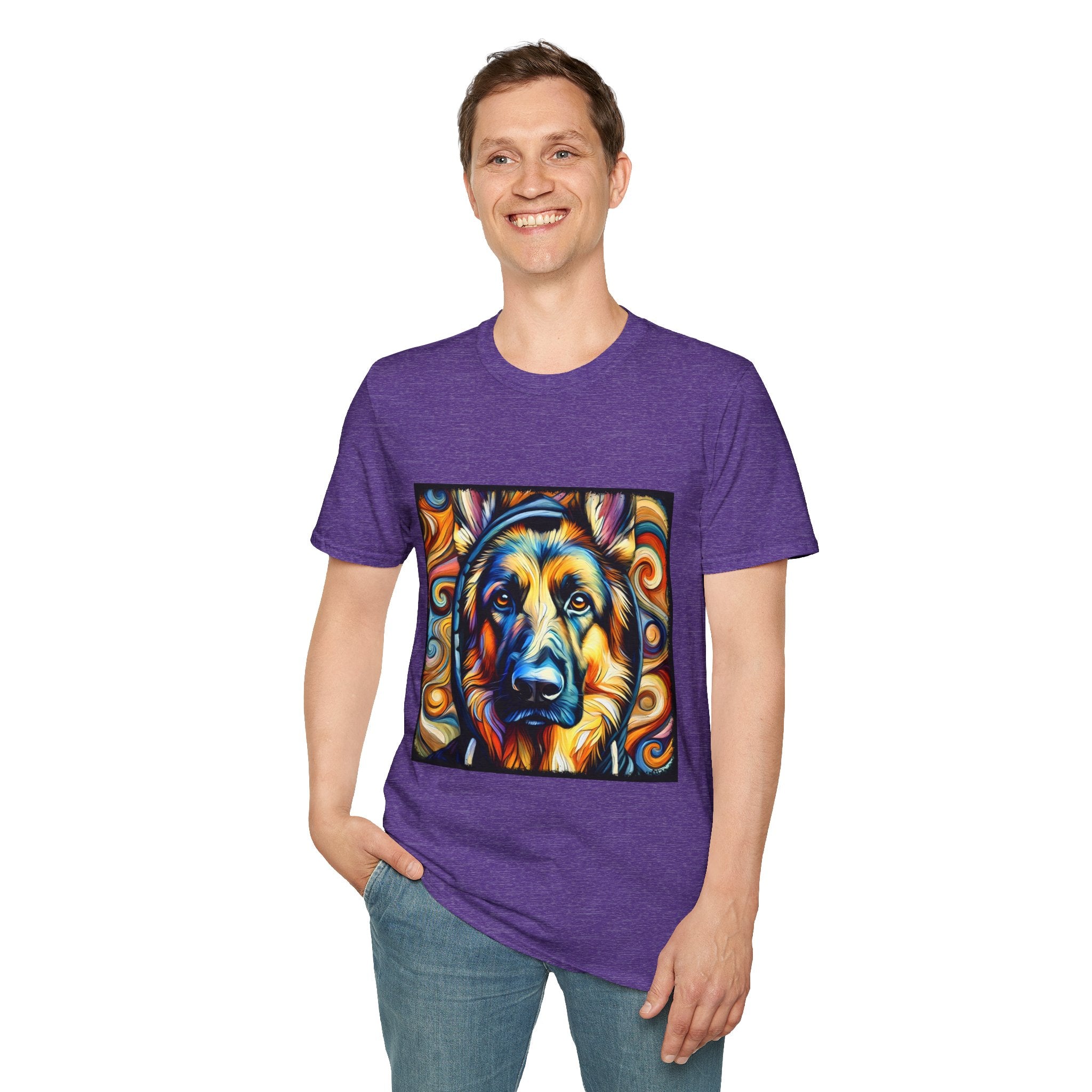 German Shepherd Relaxed Swirl | Unisex Dog T-Shirt