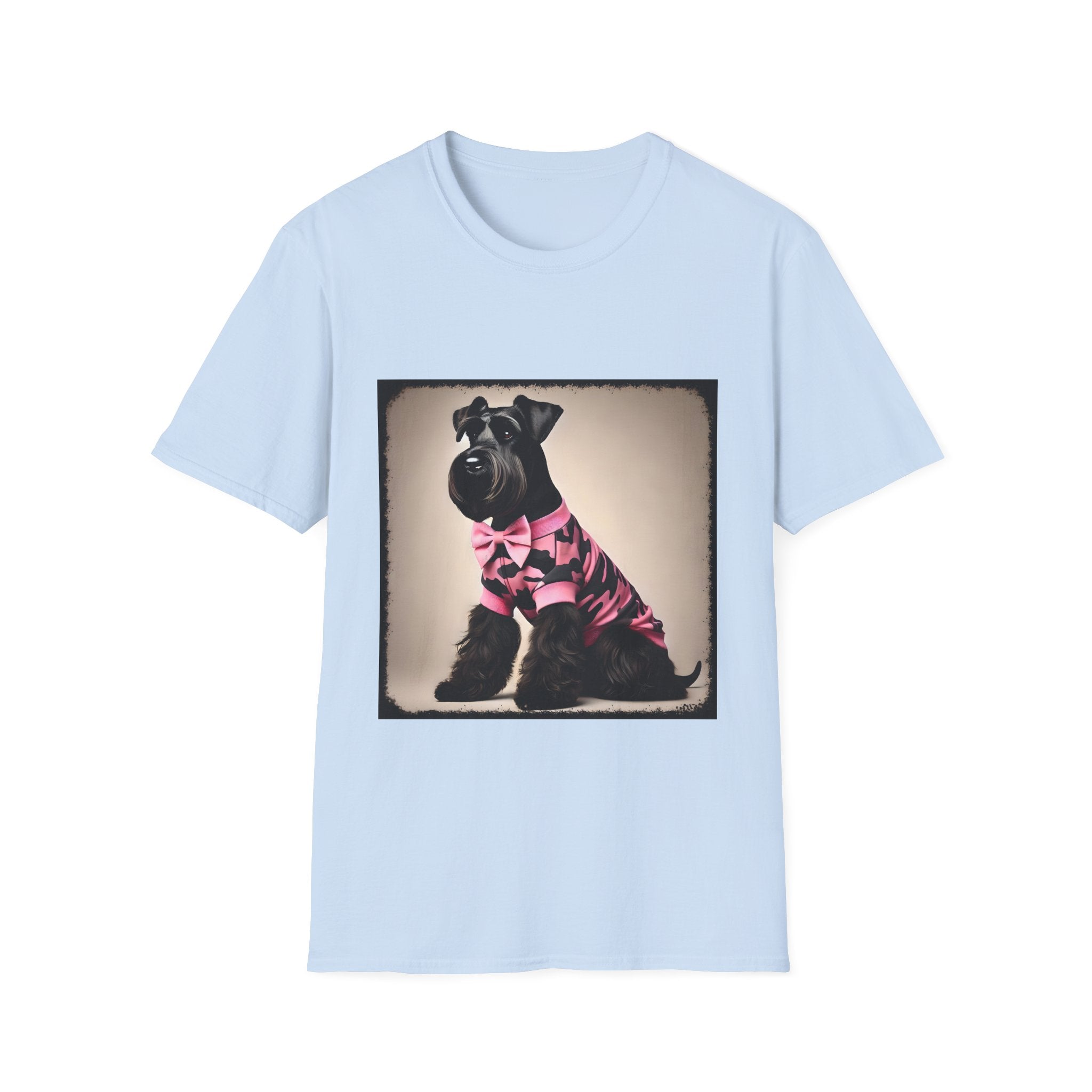 Schnauzer Pink Camo Cutie | Unisex Dog T-Shirt
