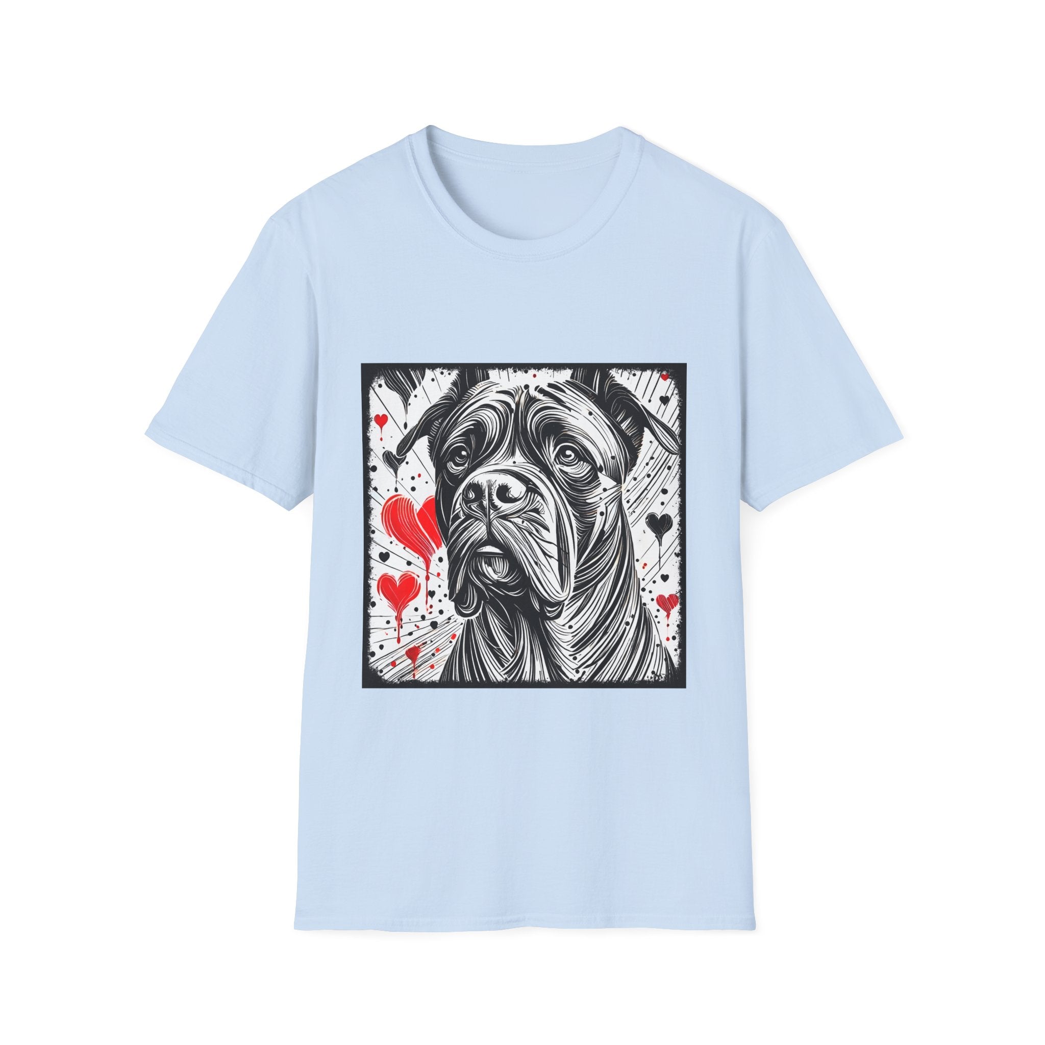 Cane Corso Bold Heart Sketch | Unisex Dog T-Shirt