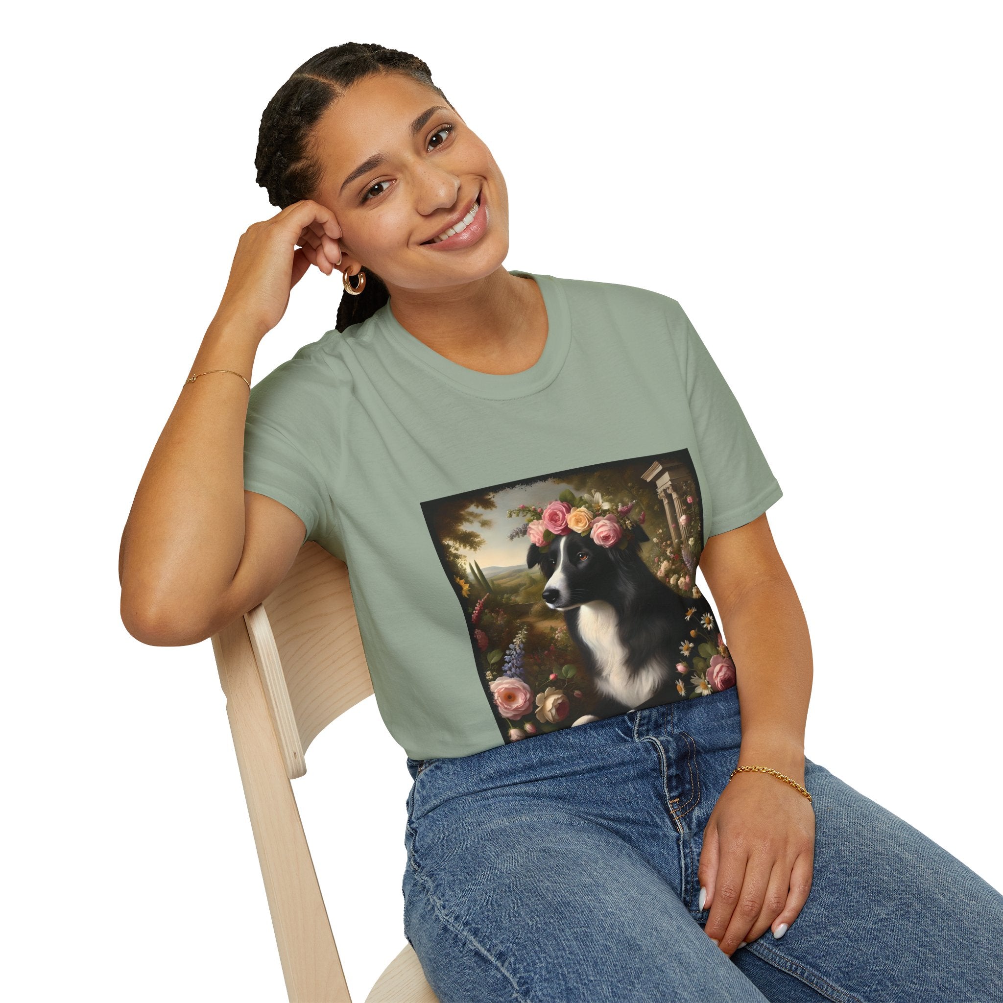 Border Collie Divine Garden | Unisex Dog T-Shirt
