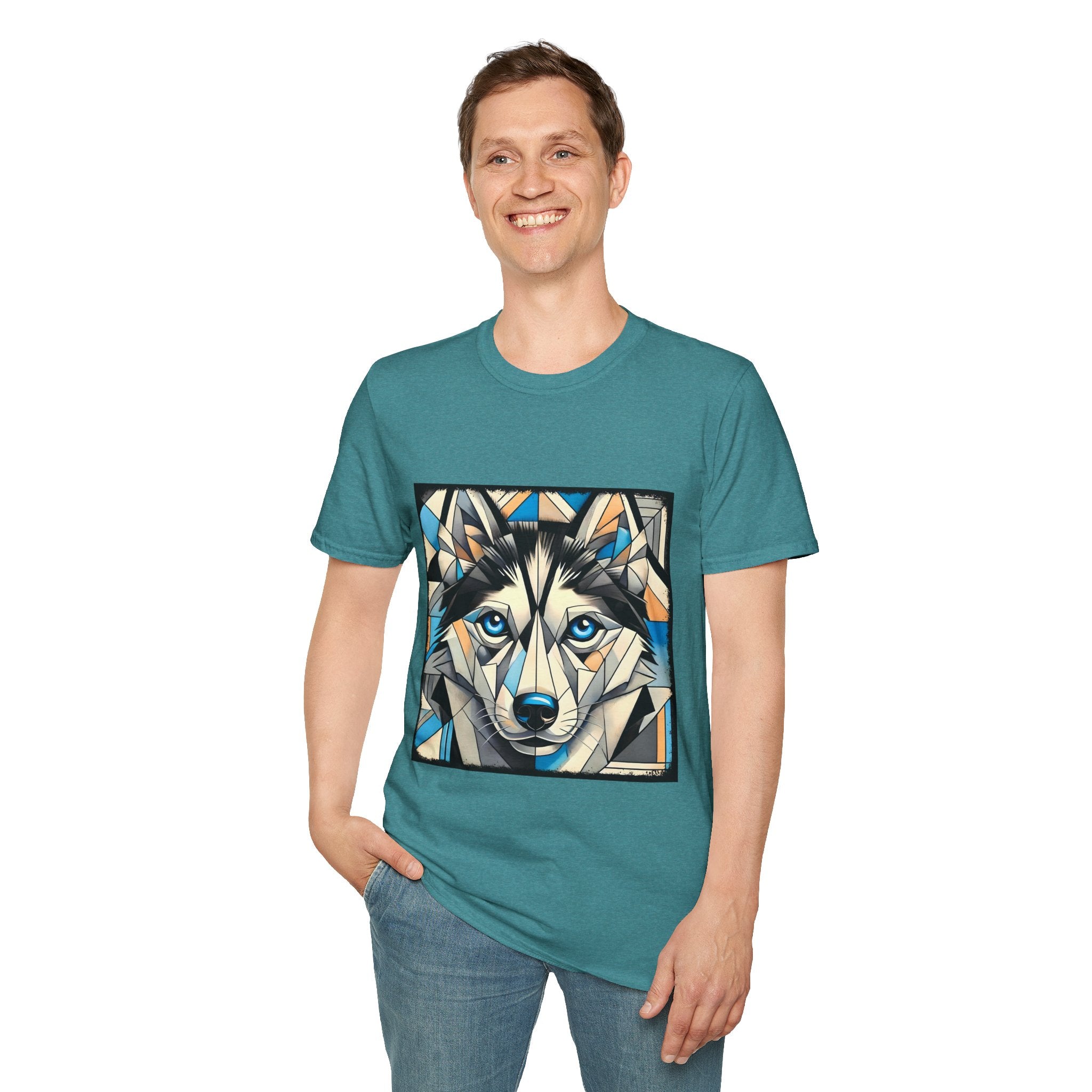 Siberian Husky Bold Geometric | Unisex Dog T-Shirt