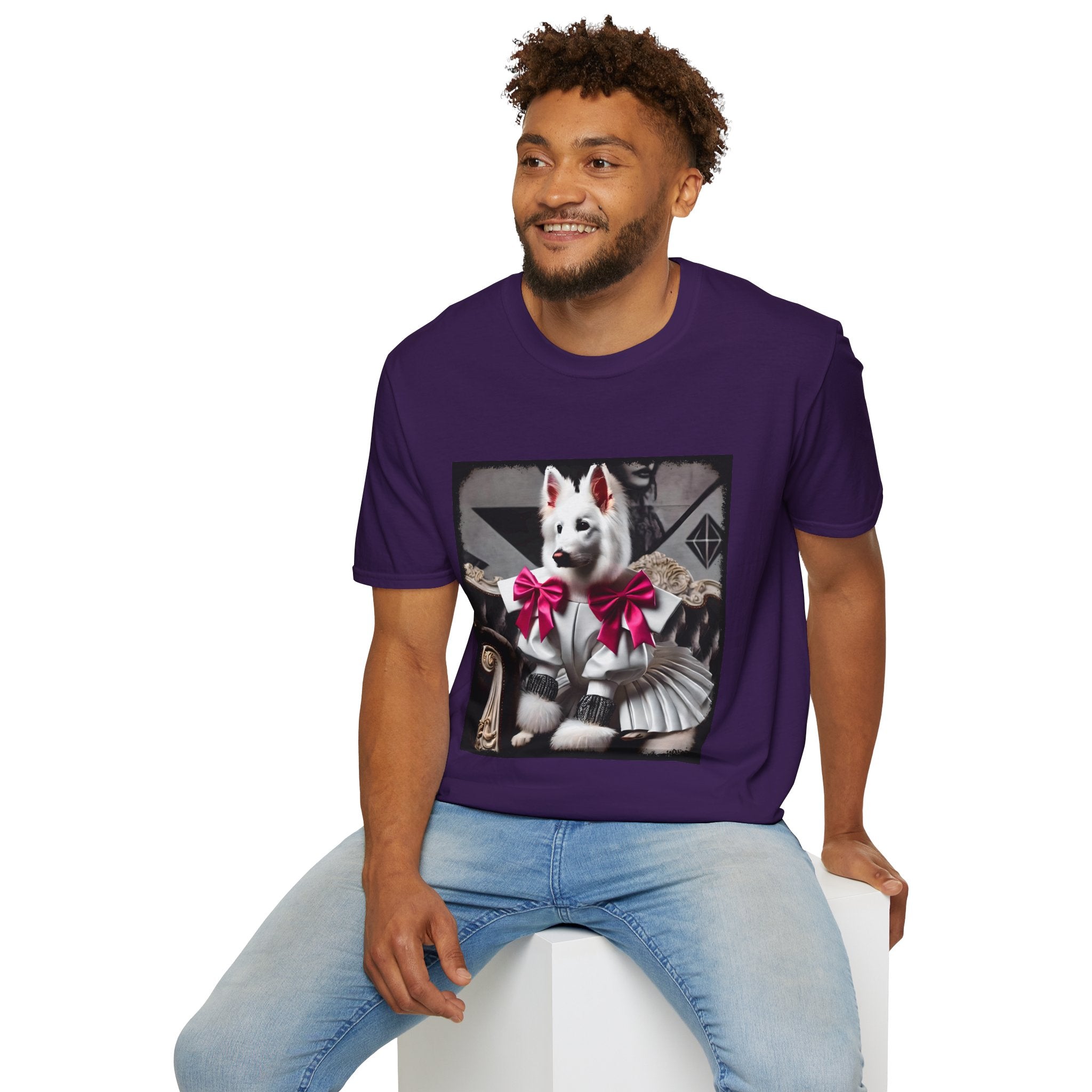 German Shepherd Pink Bow Rocker | Unisex Dog T-Shirt