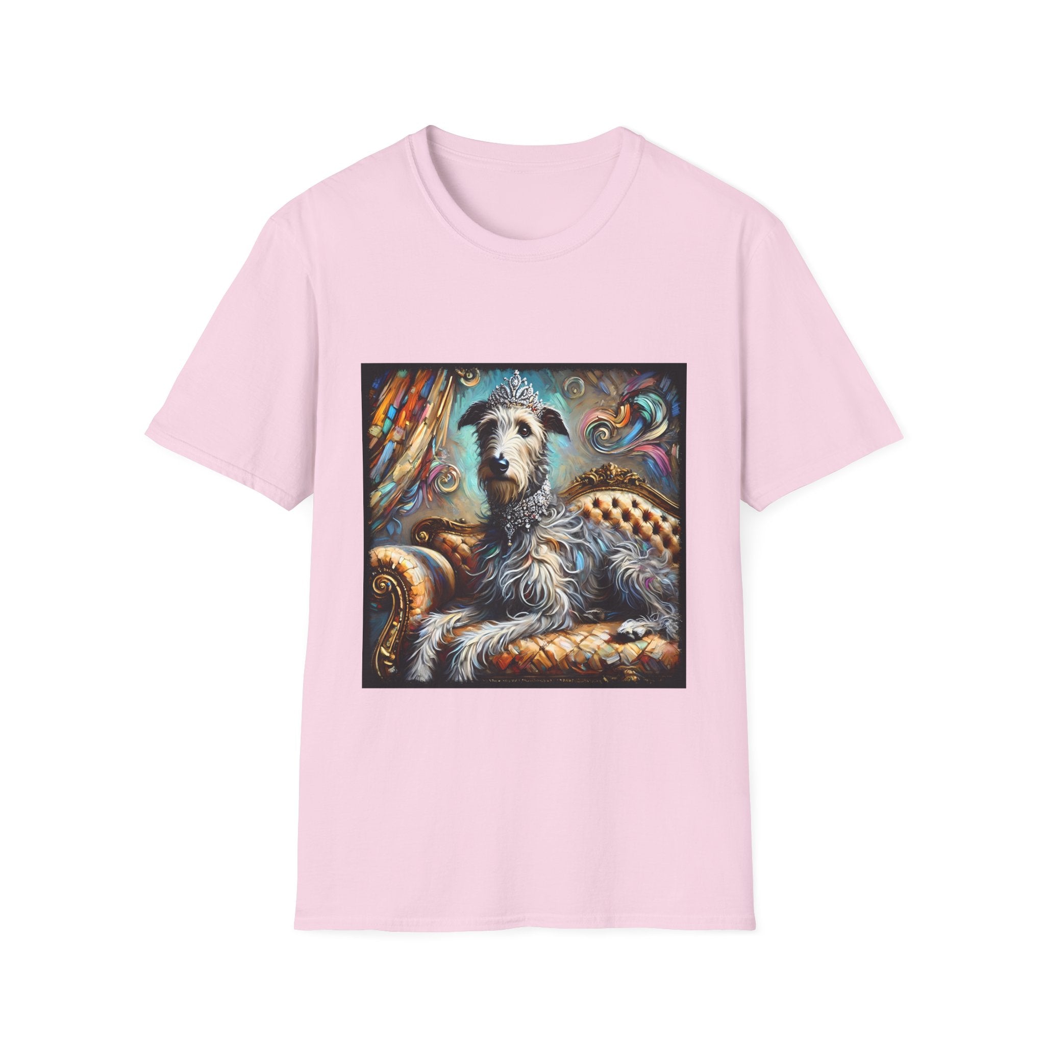 Irish Wolfhound Diamond Diva Swirl | Unisex Softstyle T-Shirt