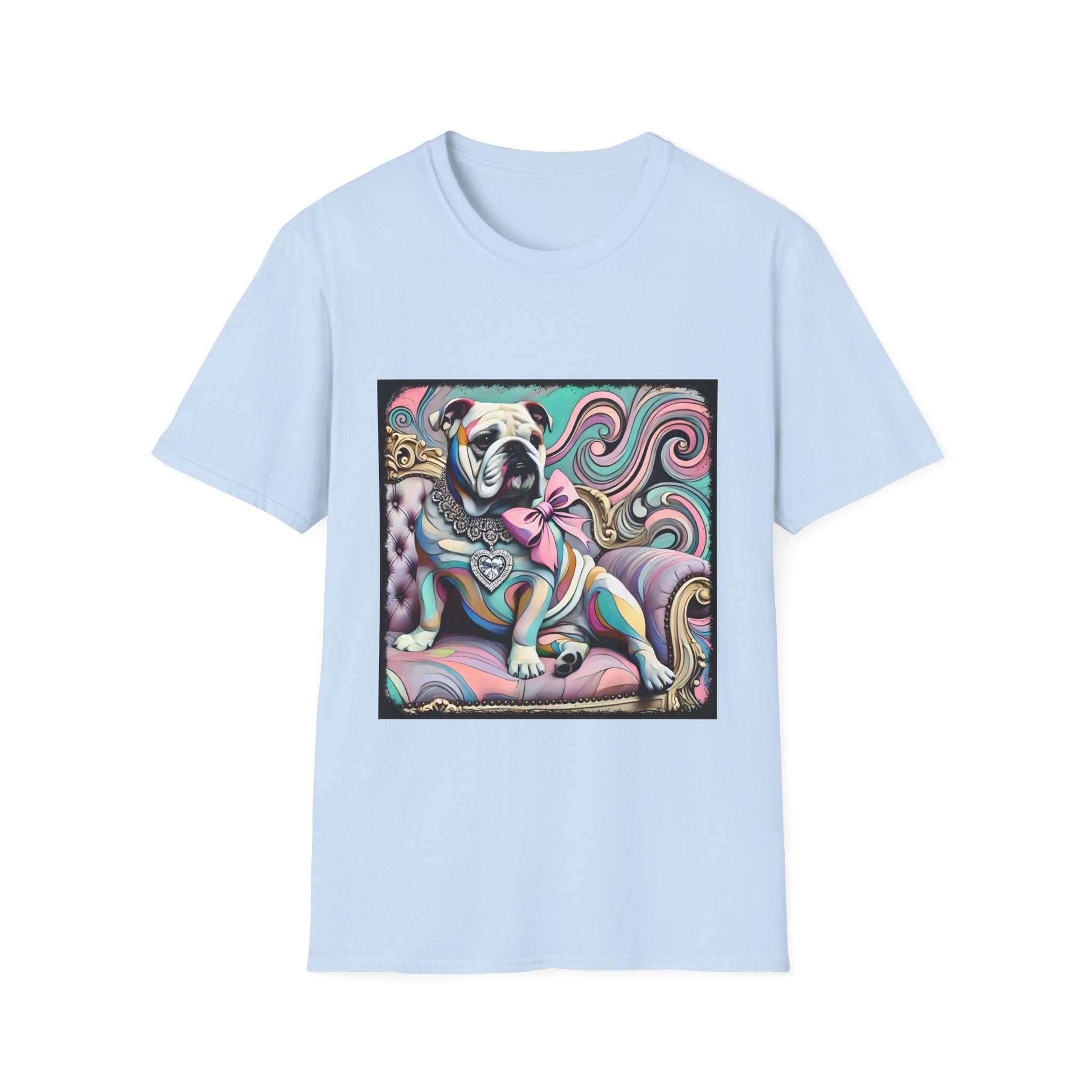 Bulldog Pastel Swirl | Unisex Dog T-Shirt