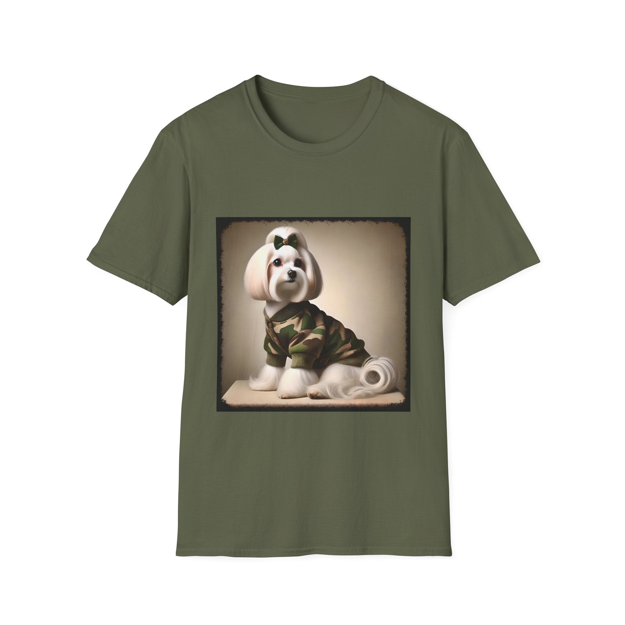 Maltese Camo Cutie | Unisex Dog T-Shirt