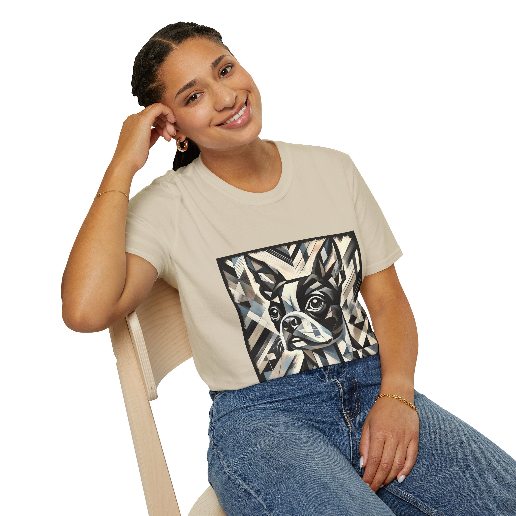 Boston Terrier Geometric | Unisex Dog T-Shirt