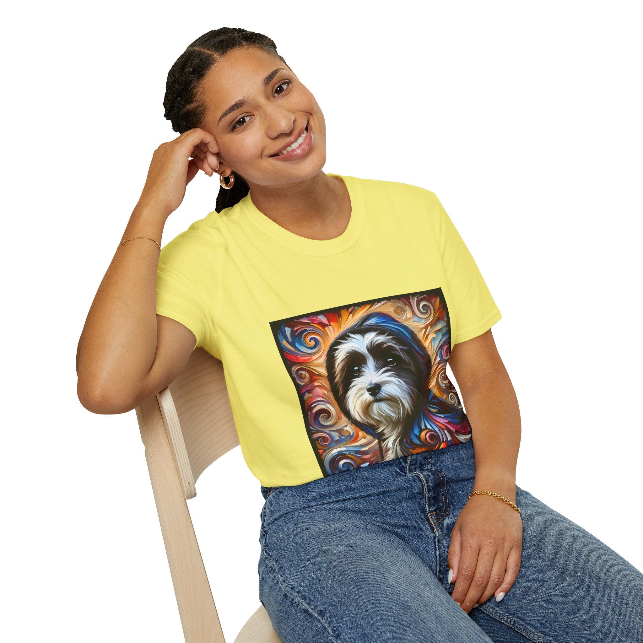 Havanese Relaxed Swirl |  Unisex Dog T-Shirt