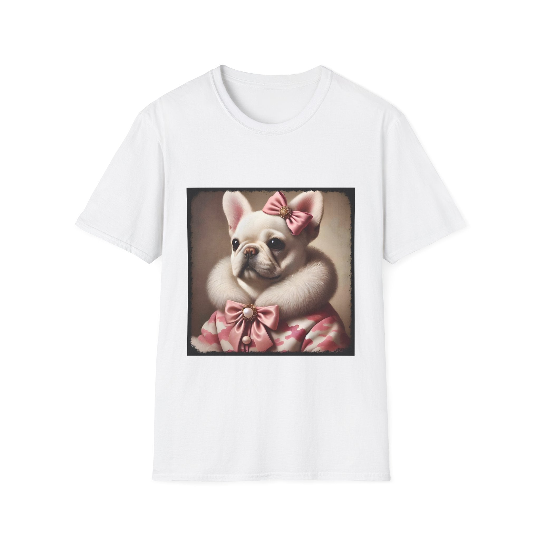 French Bulldog Camo Snow Princess | Unisex Softstyle T-Shirt