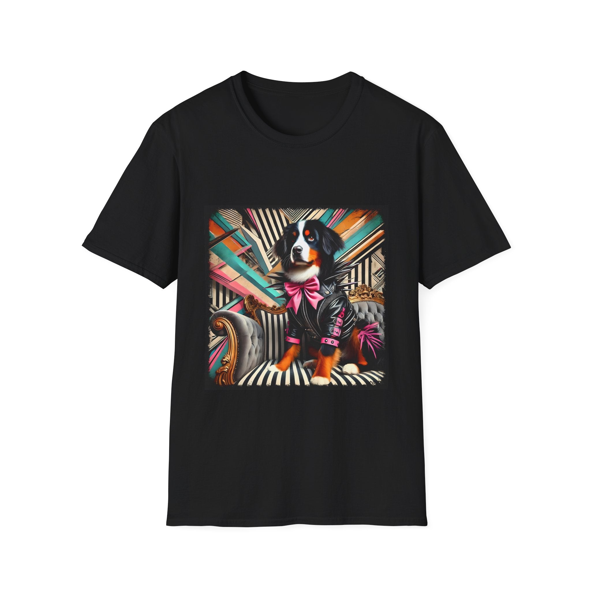 Bernese Mountain Dog Bold Rocker| Unisex Dog T-Shirt