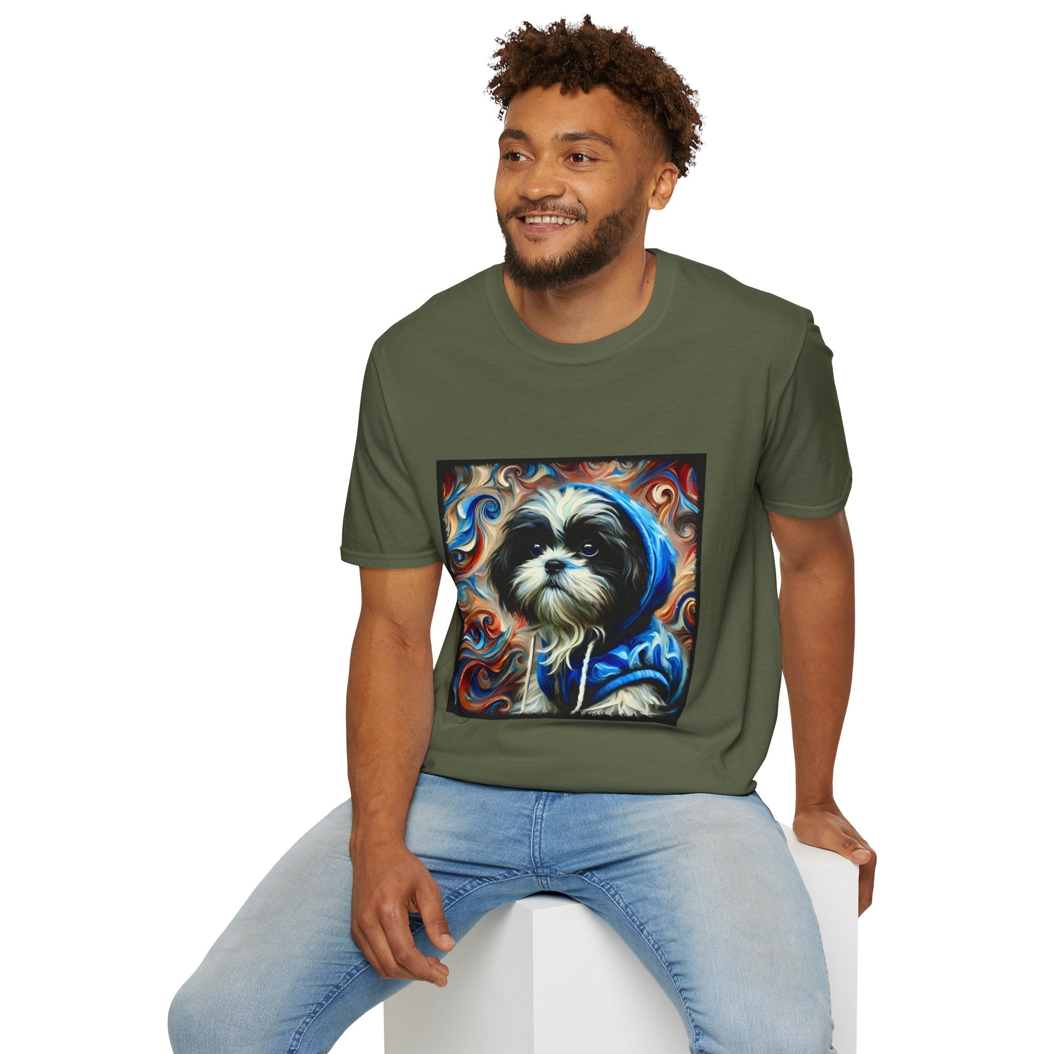 Shih Tzu Street Swirl | Unisex Dog T-Shirt