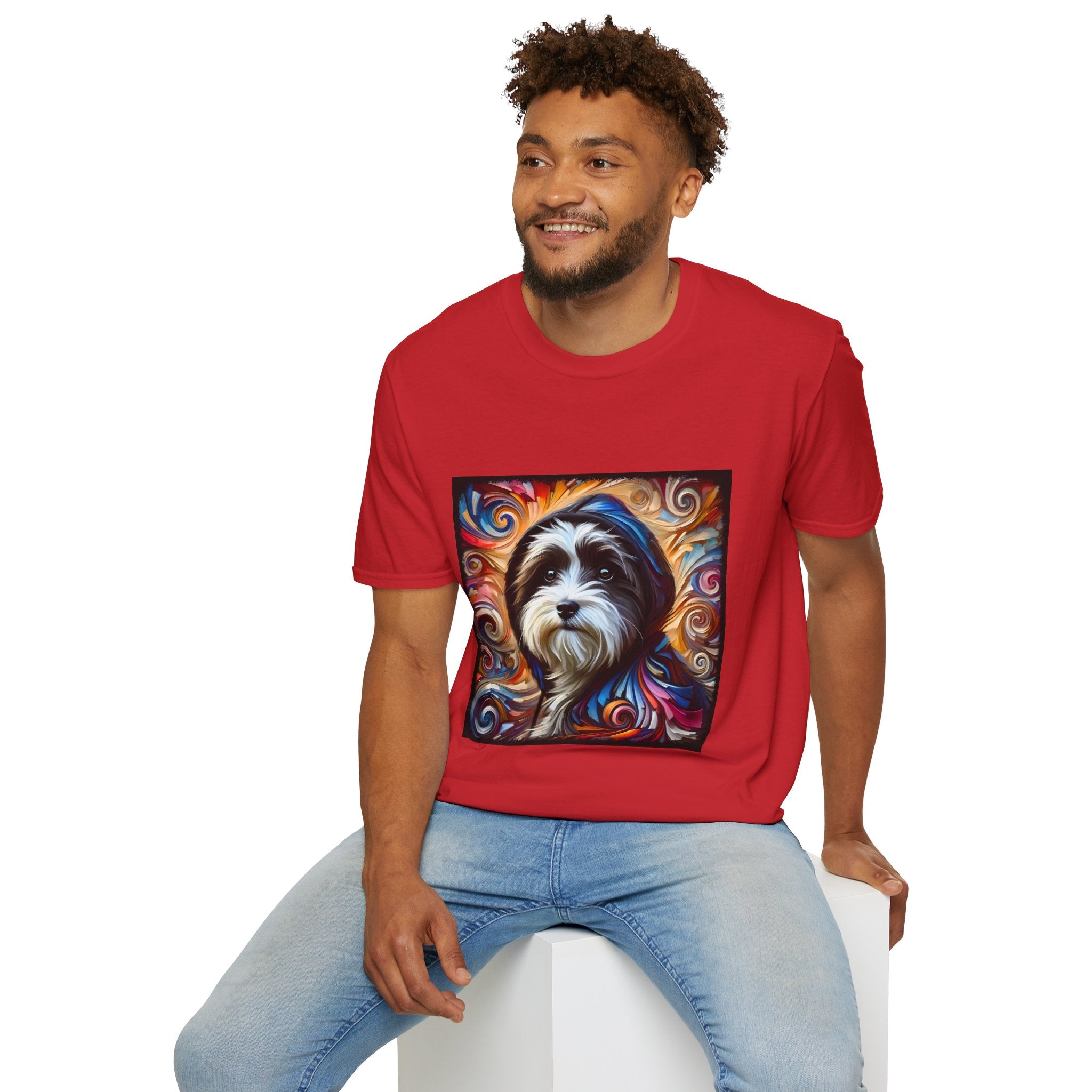 Havanese Relaxed Swirl |  Unisex Dog T-Shirt