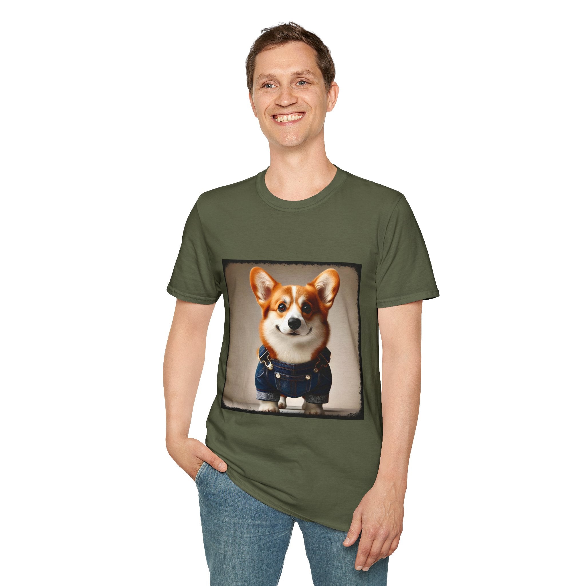 Pembroke Welsh Corgi Denim Dream | Unisex Dog T-Shirt