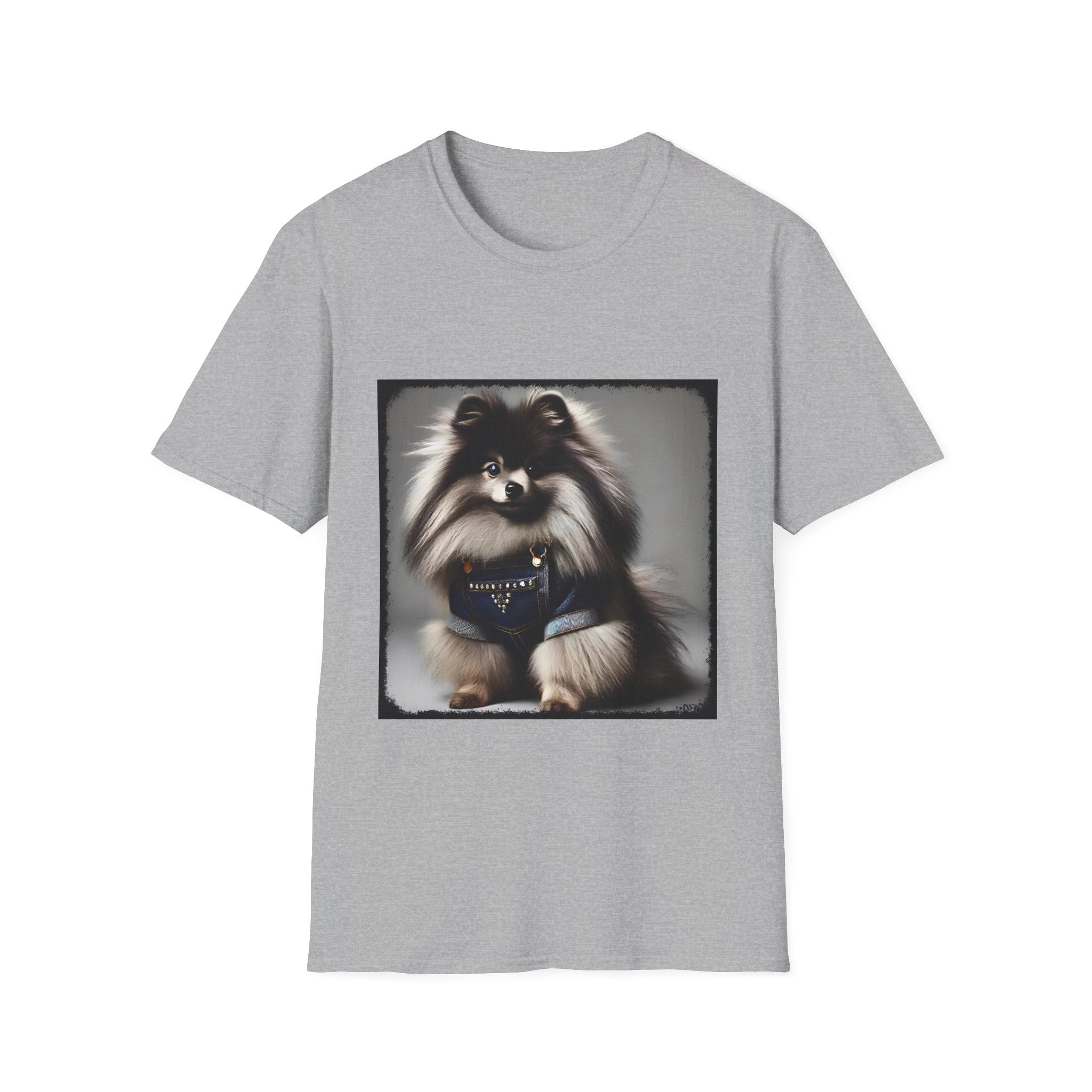 Pomeranian Denim Darling | Unisex Dog T-Shirt