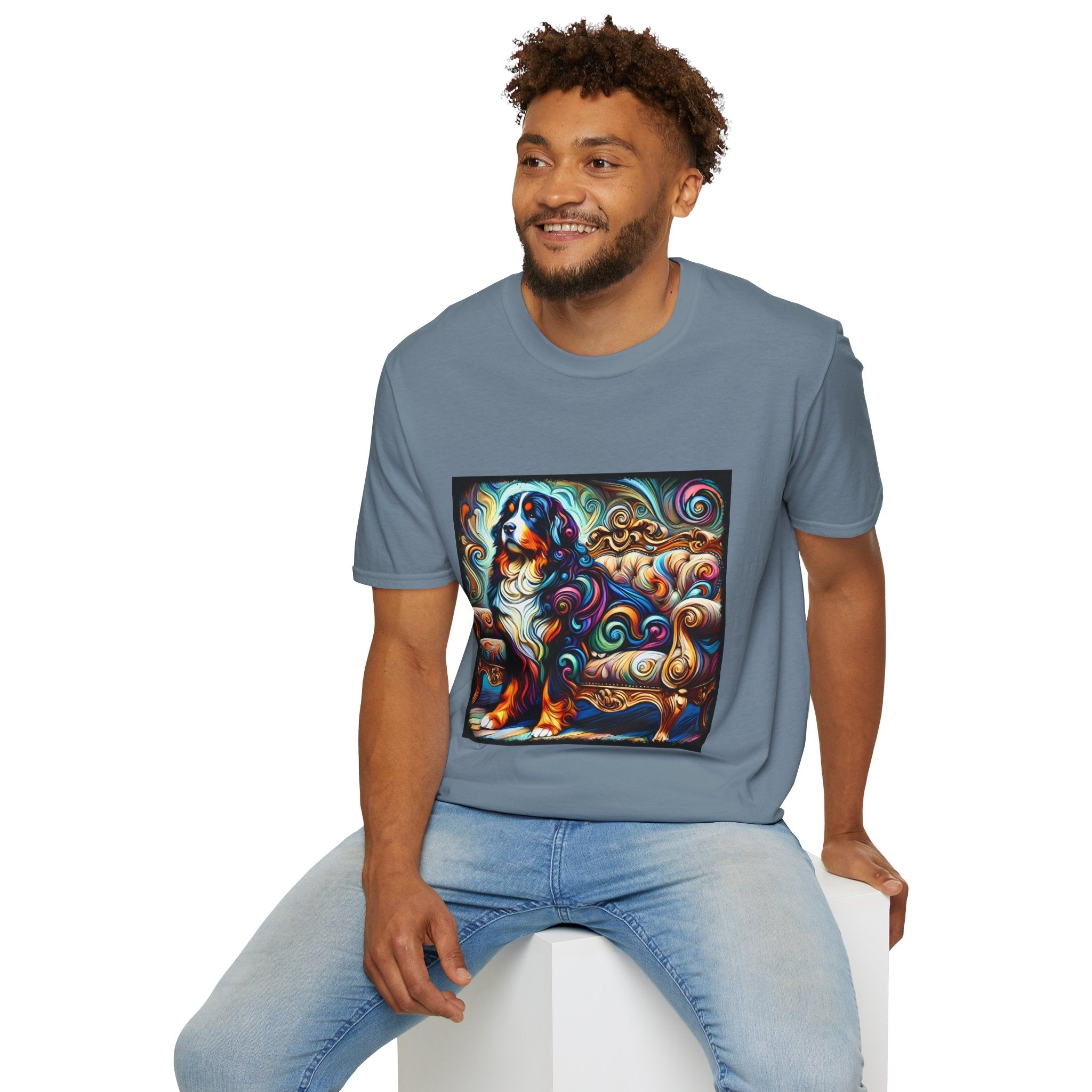 Bernese Mountain Dog Majestic Swirl | Unisex Dog T-Shirt
