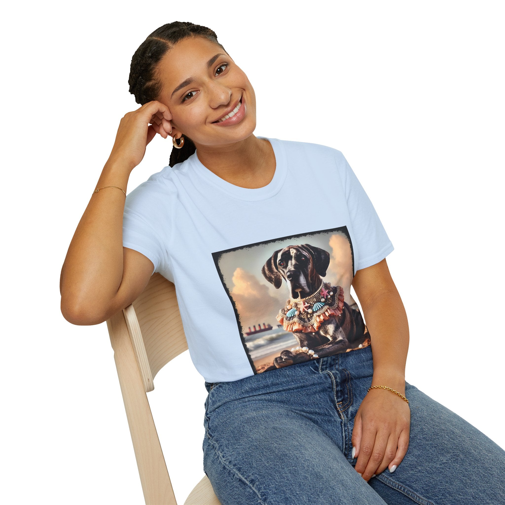 Great Dane Beach Brindle | Unisex Dog T-Shirt