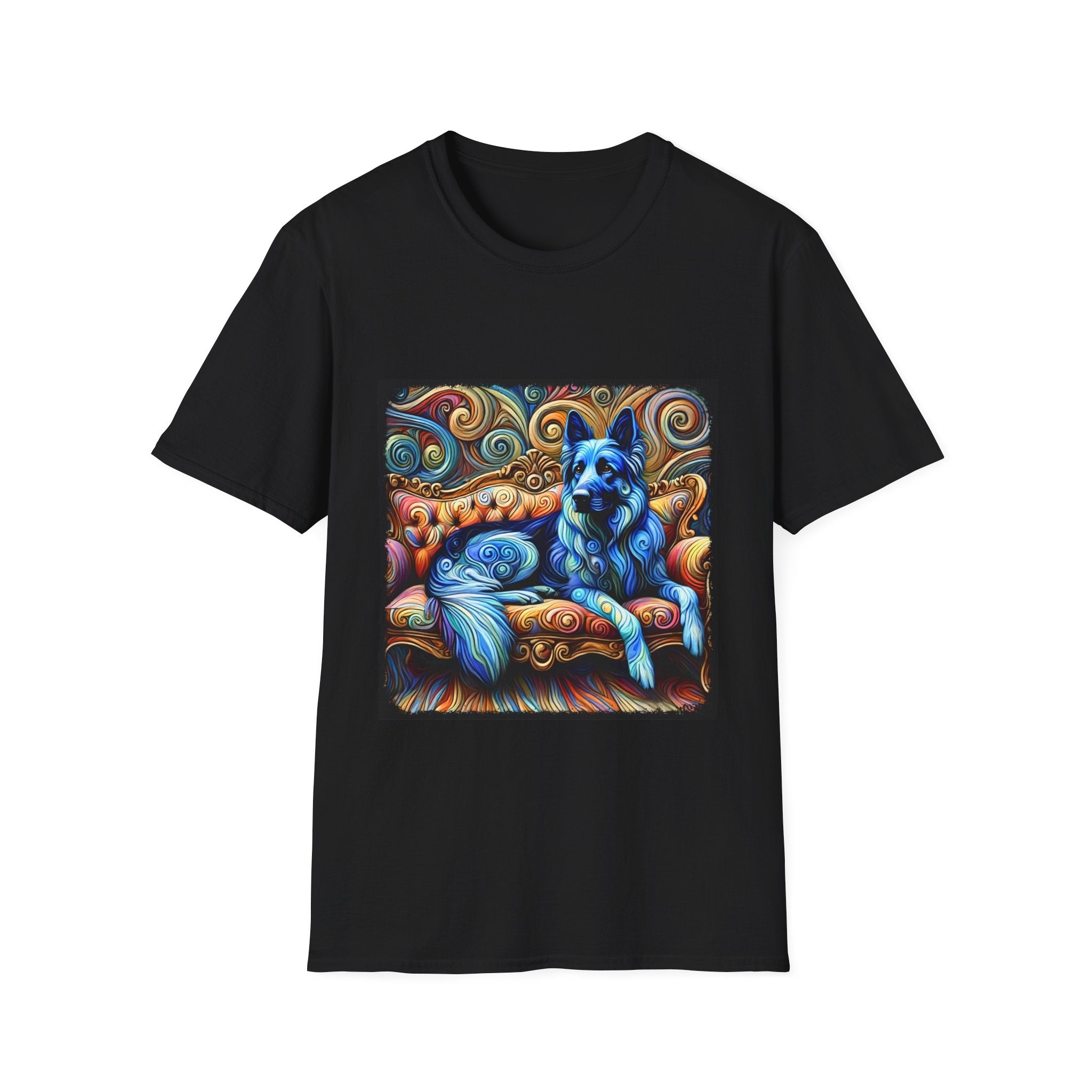 German Shepherd Blue Swirl | Unisex Dog T-Shirt