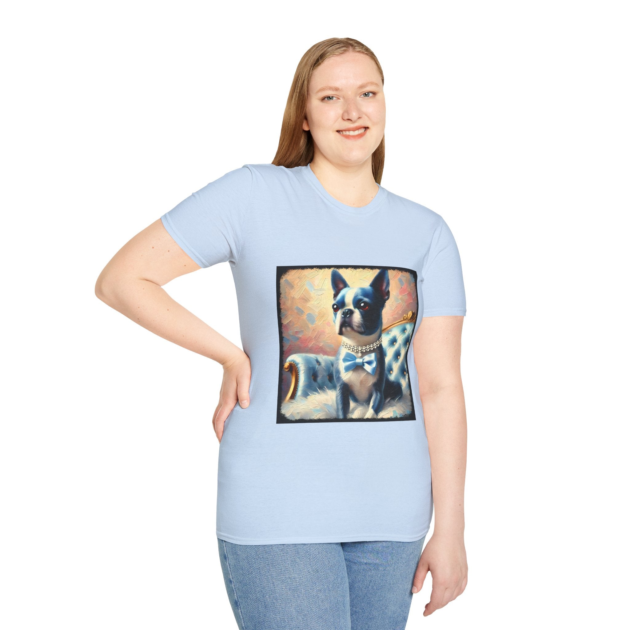 Boston Terrier Blue Classic | Unisex Dog T-Shirt