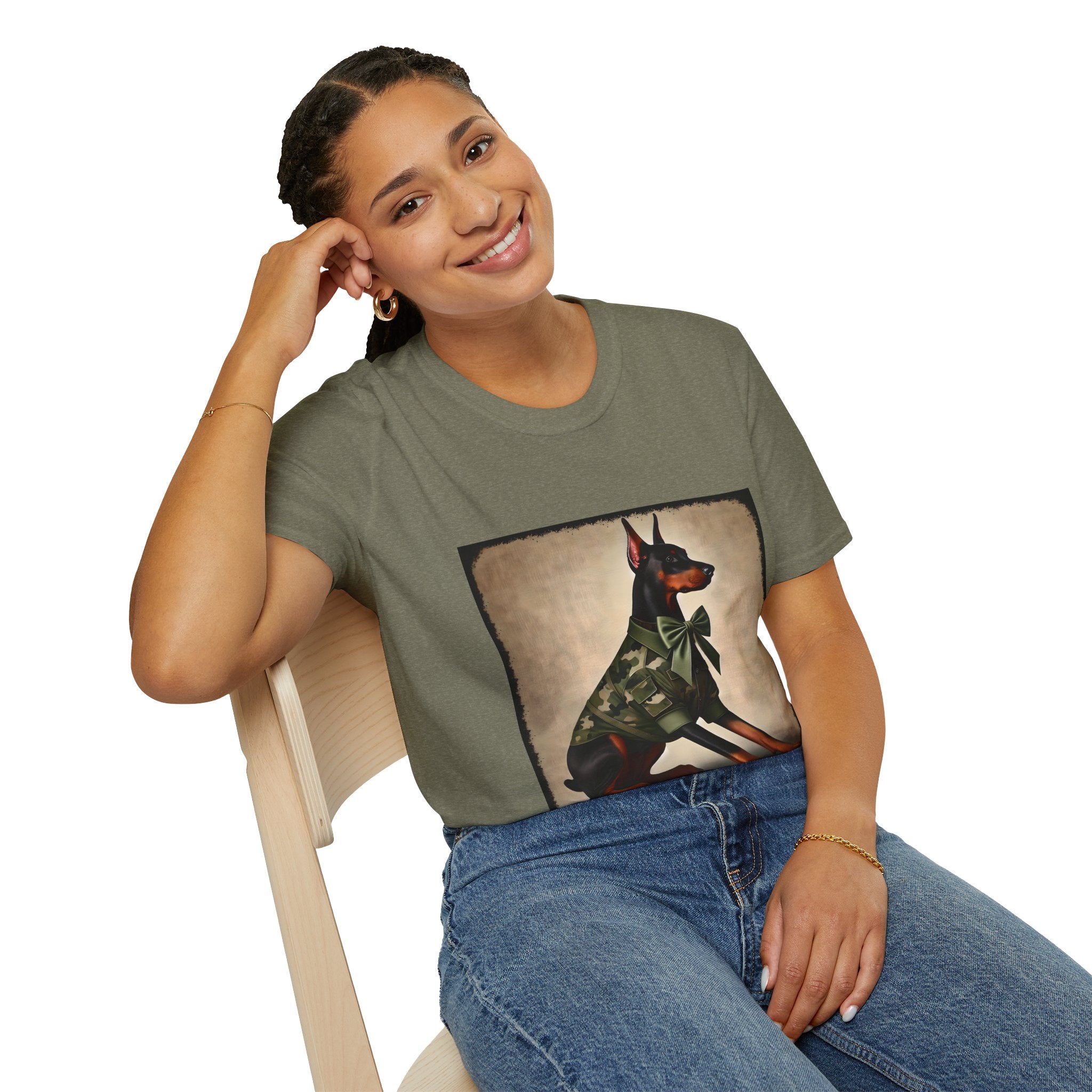 Doberman Pinscher Camo Cutie | Unisex Dog T-Shirt